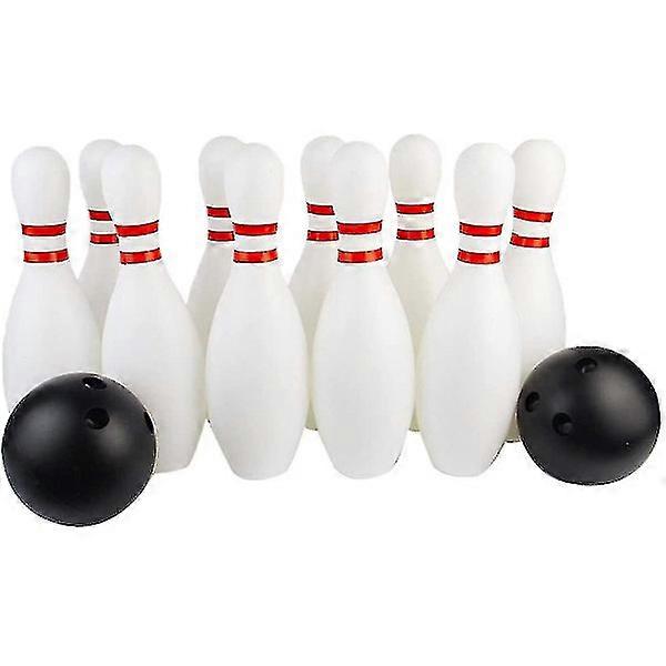 10x Bowling Set Pins Game With 2 Balls Educational Toys For Children - As