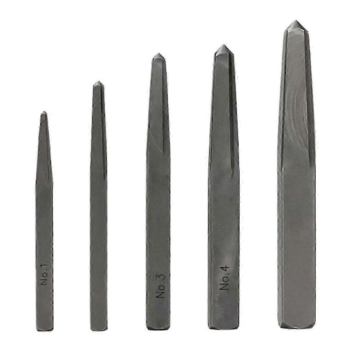 Easy-Out Screw Extractor 5pcs Quickly Remove or Stripped Fasteners