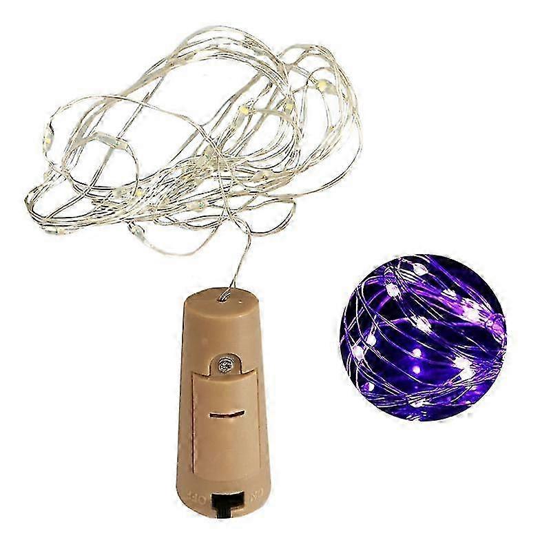 Bar-Mounted LED Wine Bottle Cork Light with 2M String for Christmas Decoration
