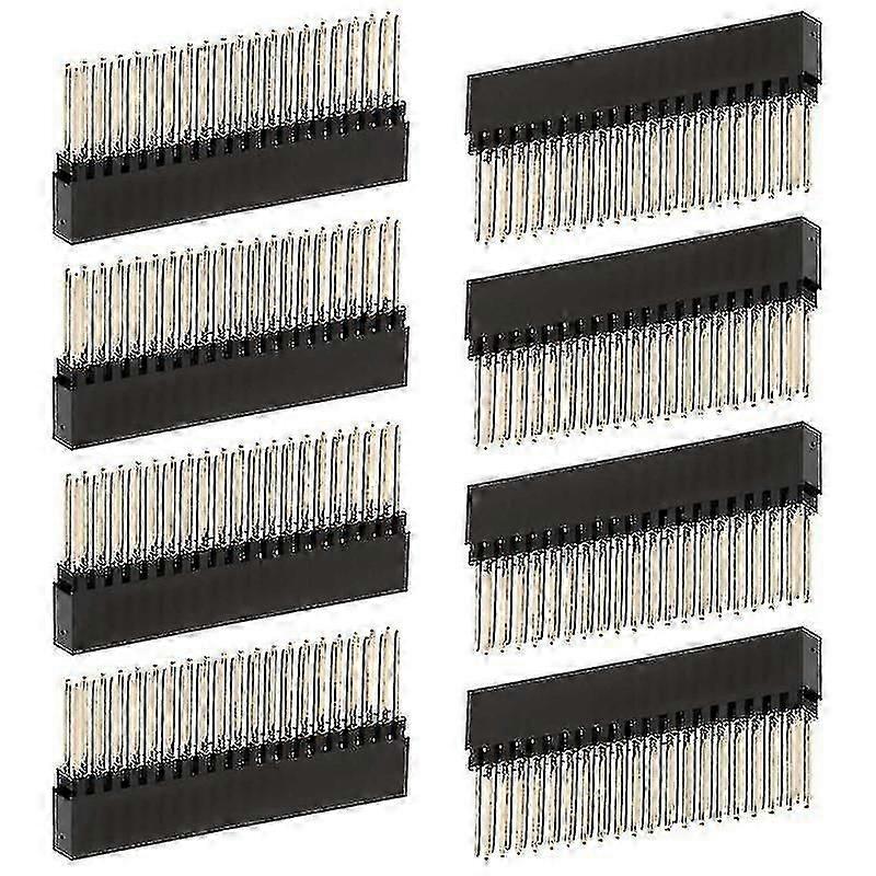 8pcs, 2x20 (40 pin) Extra Tall femmina 0.1 pollici Pitch Stacking Header per Raspberry Pi A + / b + / pi 2 / pi 3-haoyi