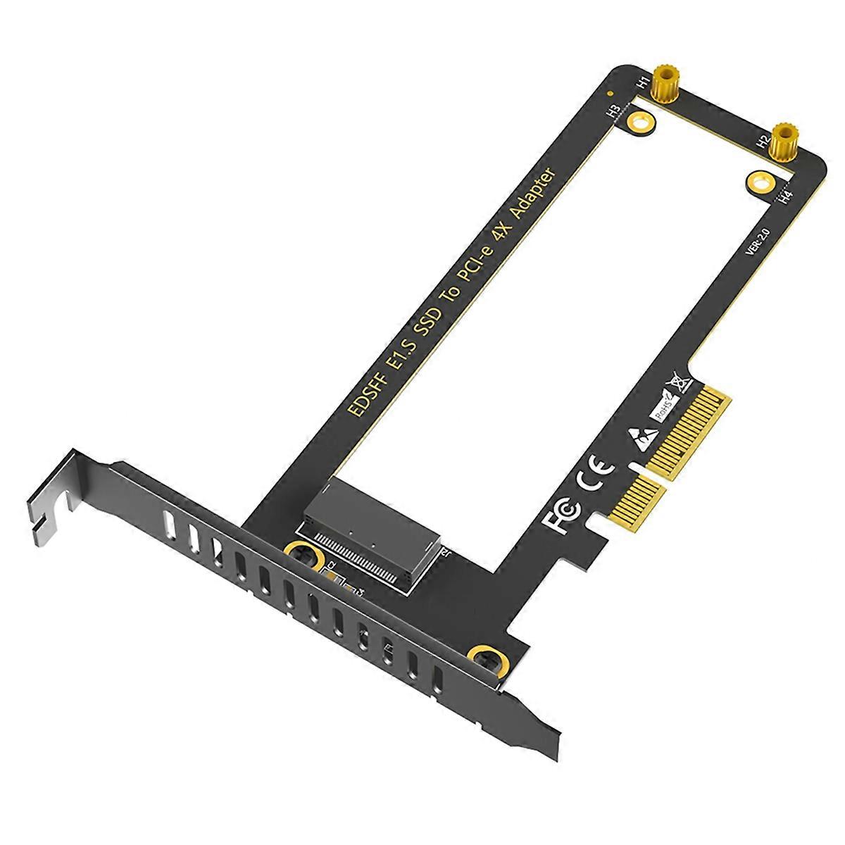 PCI-E 4.0 4X to NVMe Ruler 1U GEN-Z EDSFF 9.5mm 15mm 25mm Thickness Short SSD E1.S with Heat Sink PM9A3 PM9D3 Adapter