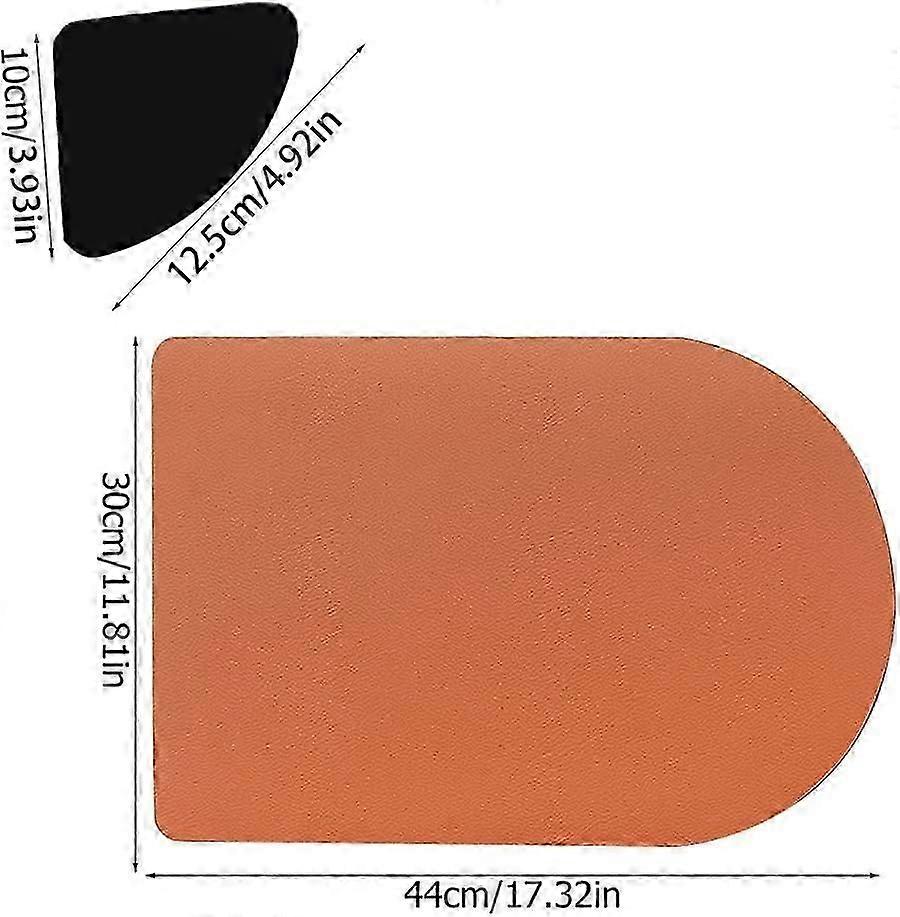 Set Of 4 Nordic Simple Heat Resistant Insulated Leather Placemats - Includes 2 Placemats