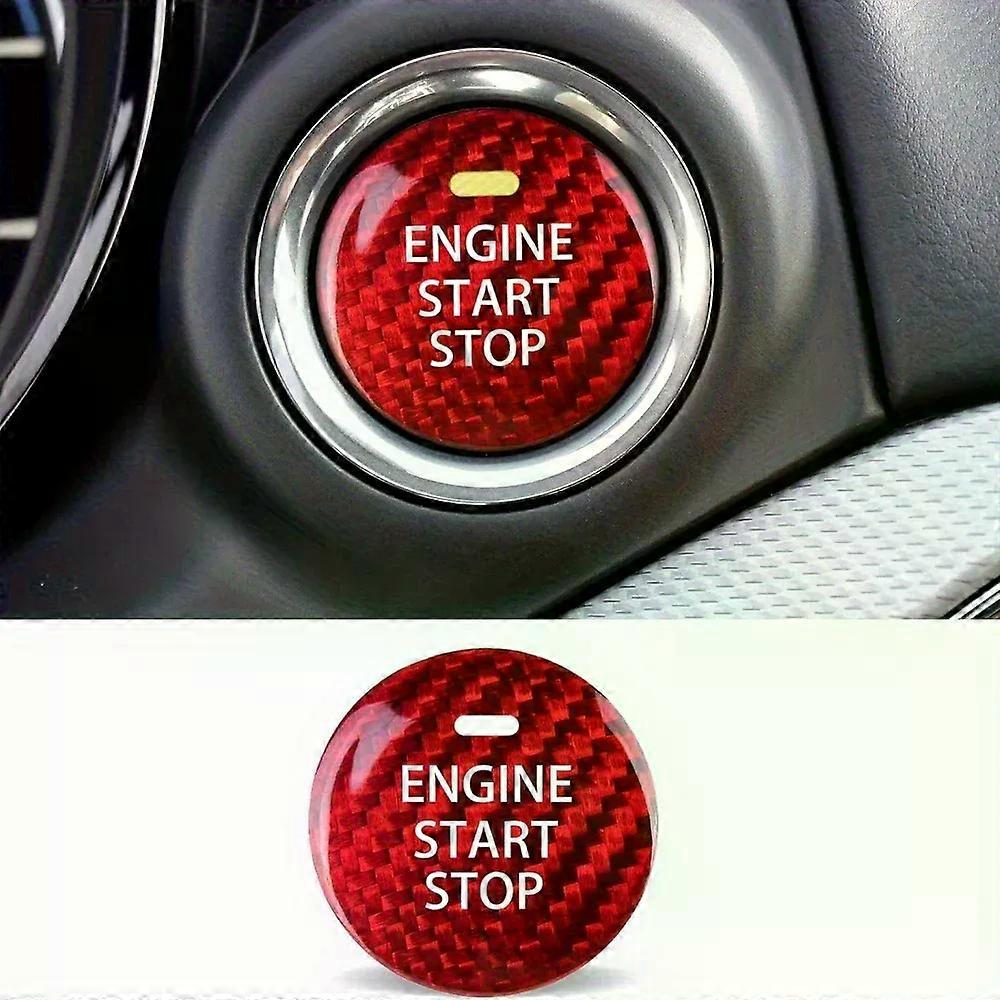 Car Keyless Engine Start Stop Push Button Cover Decorative StickerSuitable for Mazda3 6 CX-3 CX-5 CX-9 MX-5 MiataAccessories