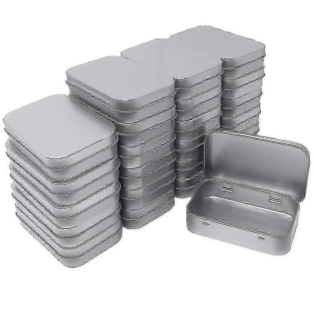 24 Pack Metal Rectangular Empty Hinged Tins Box Containers Mini Portable Box Small Storage Kit,home SZRH A-S
