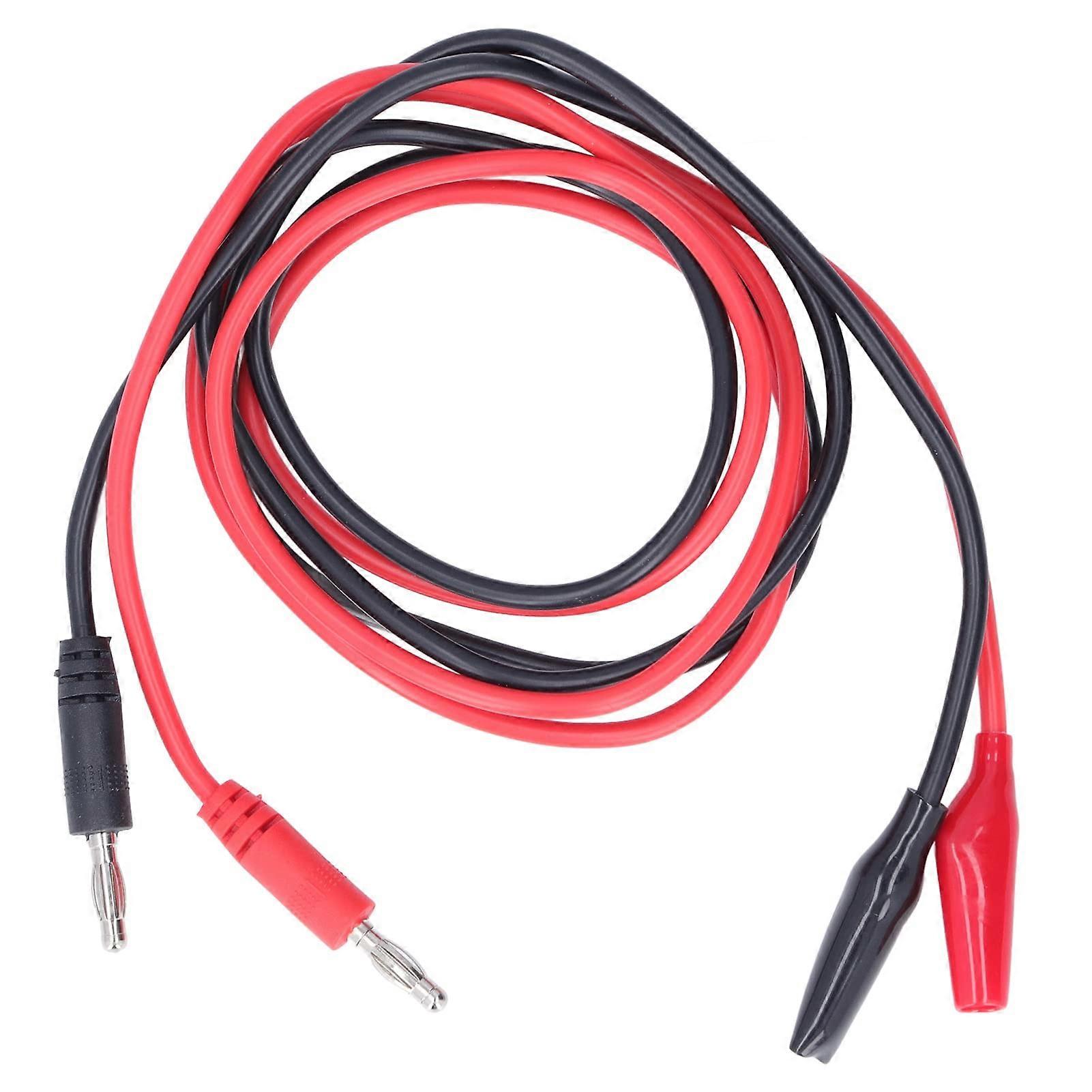 Multimeter Leads Banana Plug Test Probes 41In 104Cm Crocodile Clip Probes 2000V 20A DMM Test Lead Set