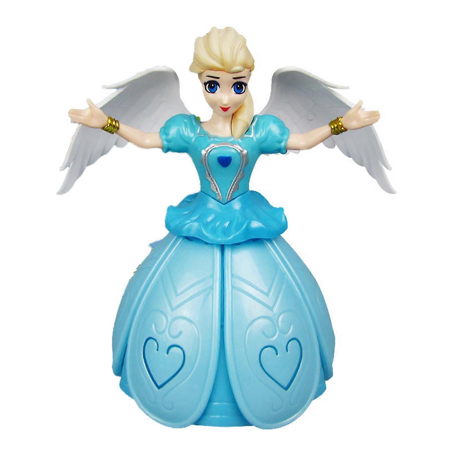 Dancing Princess Light Music Robot Projection Lighting Auto-Unfolding Dress Electric Toy Children