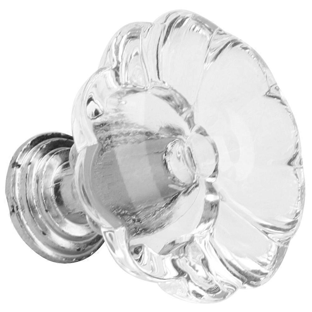 5PCS Transparent Acrylic Flower Shape Cabinet Knobs 3x2.5cm