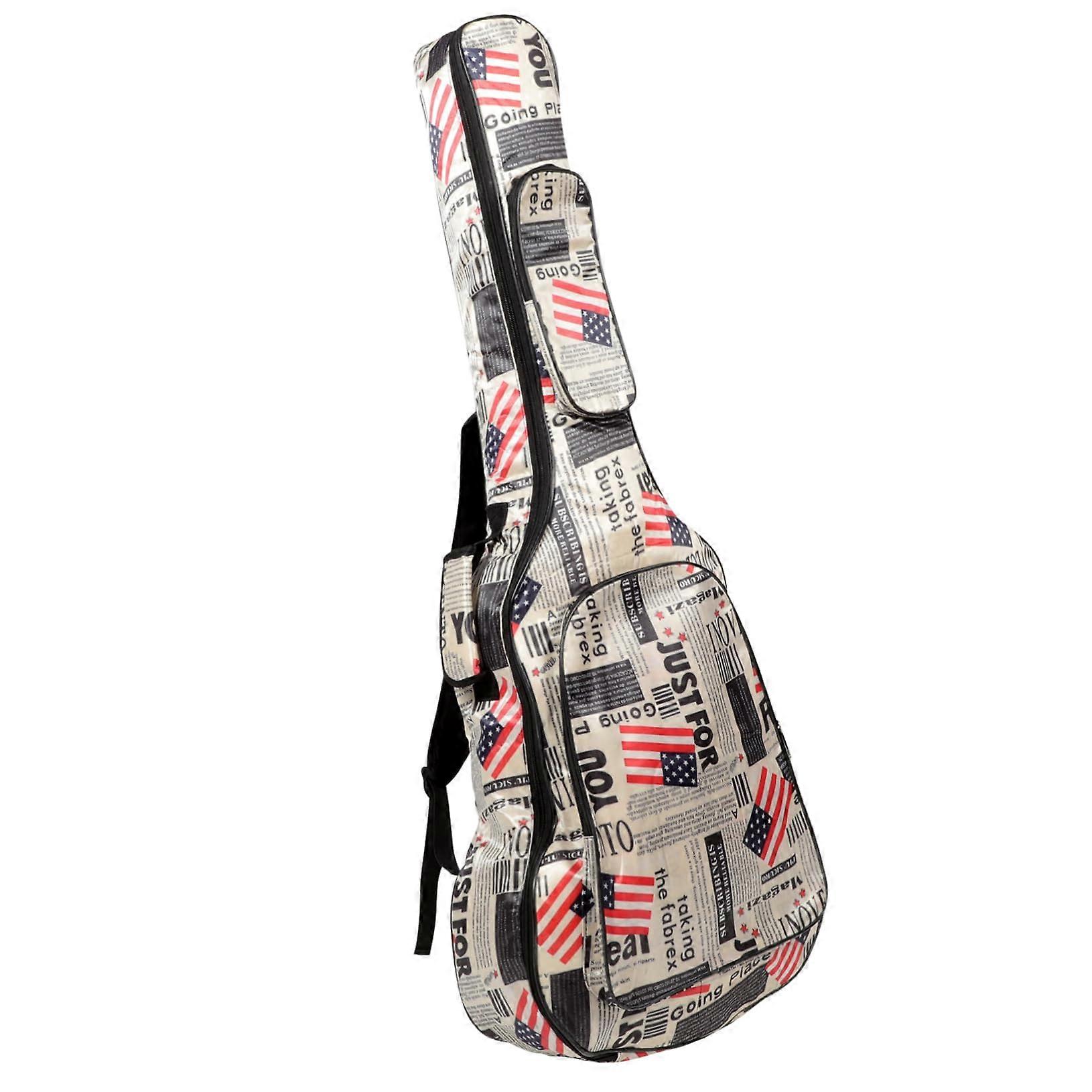 Acoustic Guitar Bag Oxford Hard Shell Case With Smooth Zipper And MultiFunctional Pocket