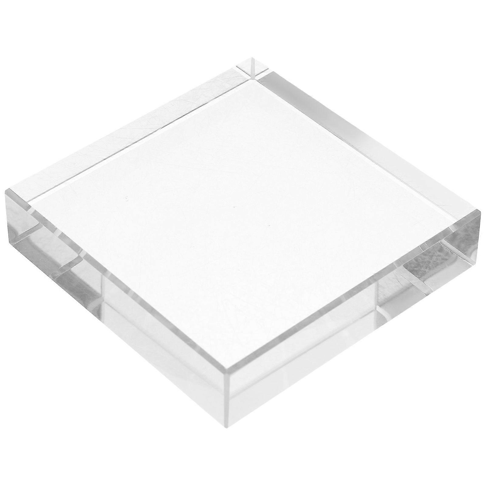 Clear Crystal Square Paperweight Glass Block for Office Desk Decor for Home Crafts Photography Studio and Reading Desk Heavy Decorative Paperweight