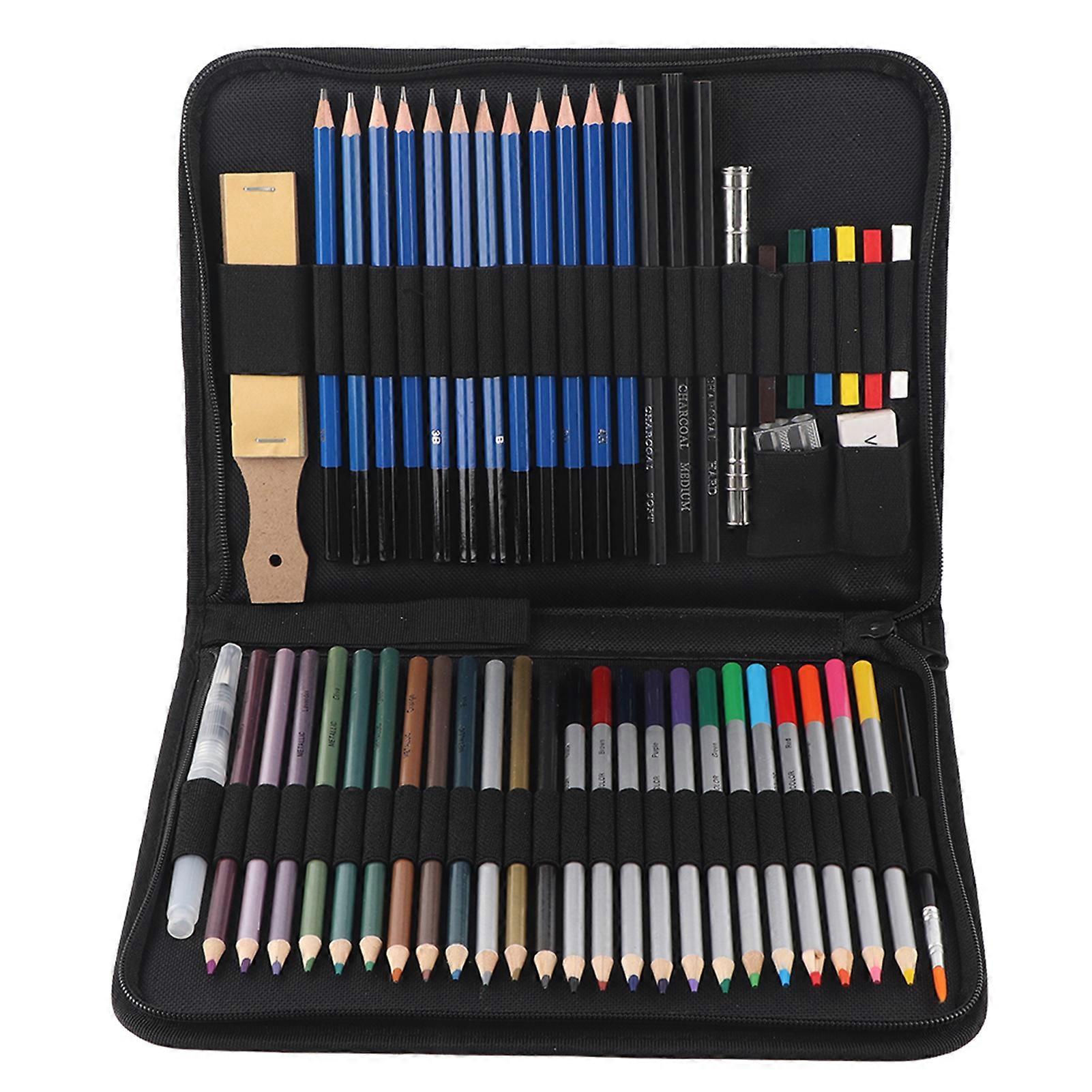 Ensemble de 51 crayons de couleur professionnels pour dessin et croquis