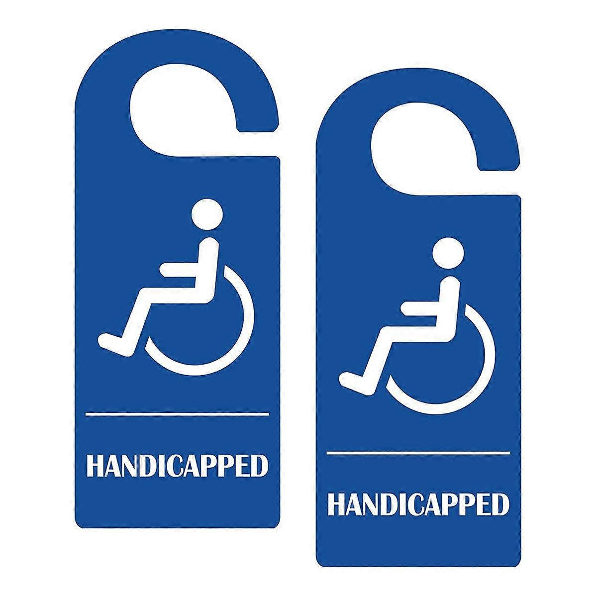 Handicap Parking Sign 3.5 X 8.5 Inch Hanger Handicap Parking Permit Safety Sign 2Pcs Wheelchair Reserved Parking Tag