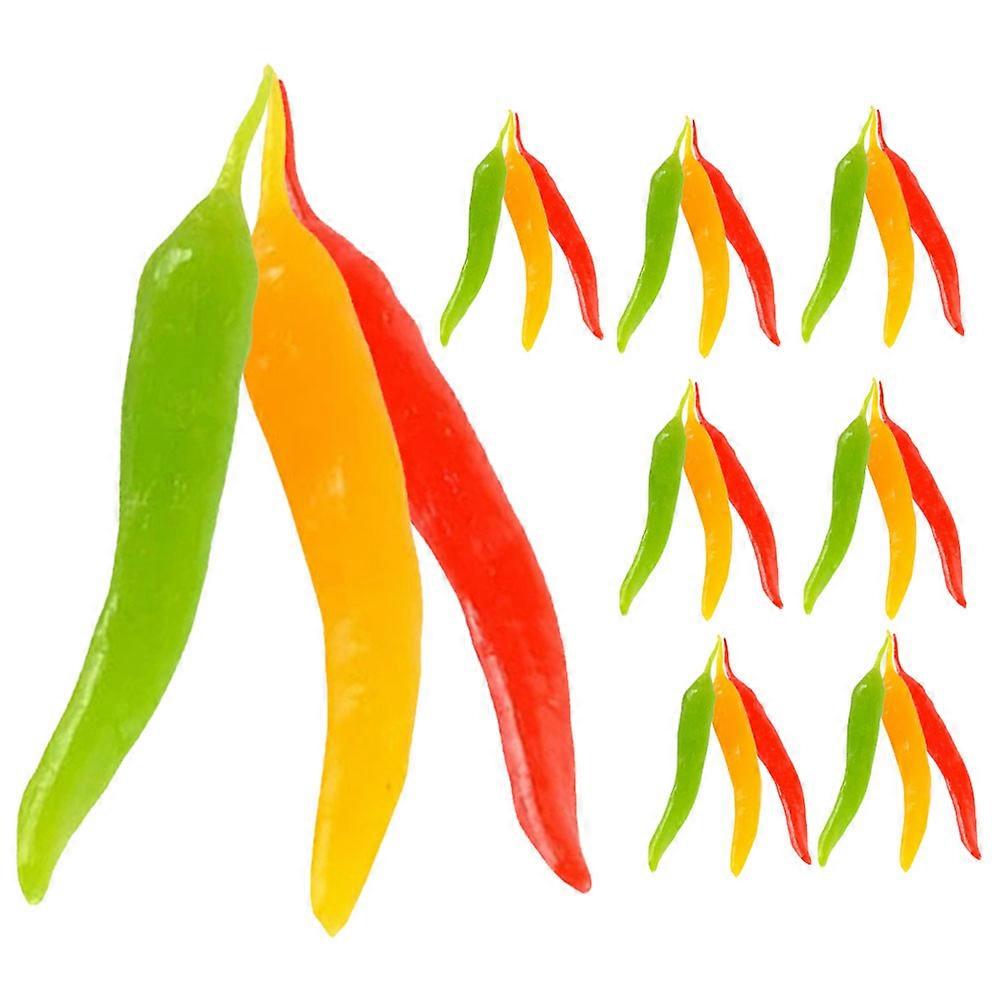Artificial Pepper Model 72Pcs for Decoration Realistic Plastic Pepper Models