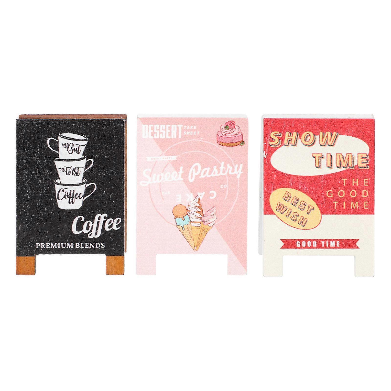 Message Clips Vintage Clips for Birthday Wooden Assorted Note 3Pcs