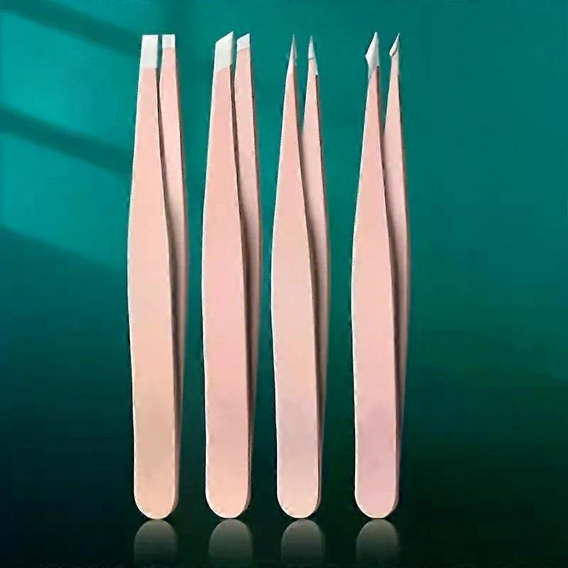 4pcs Set Professional Tweezers Set Perfect For Eyebrow Hair Removal Splinter Very Effortless and Relaxed to Remove