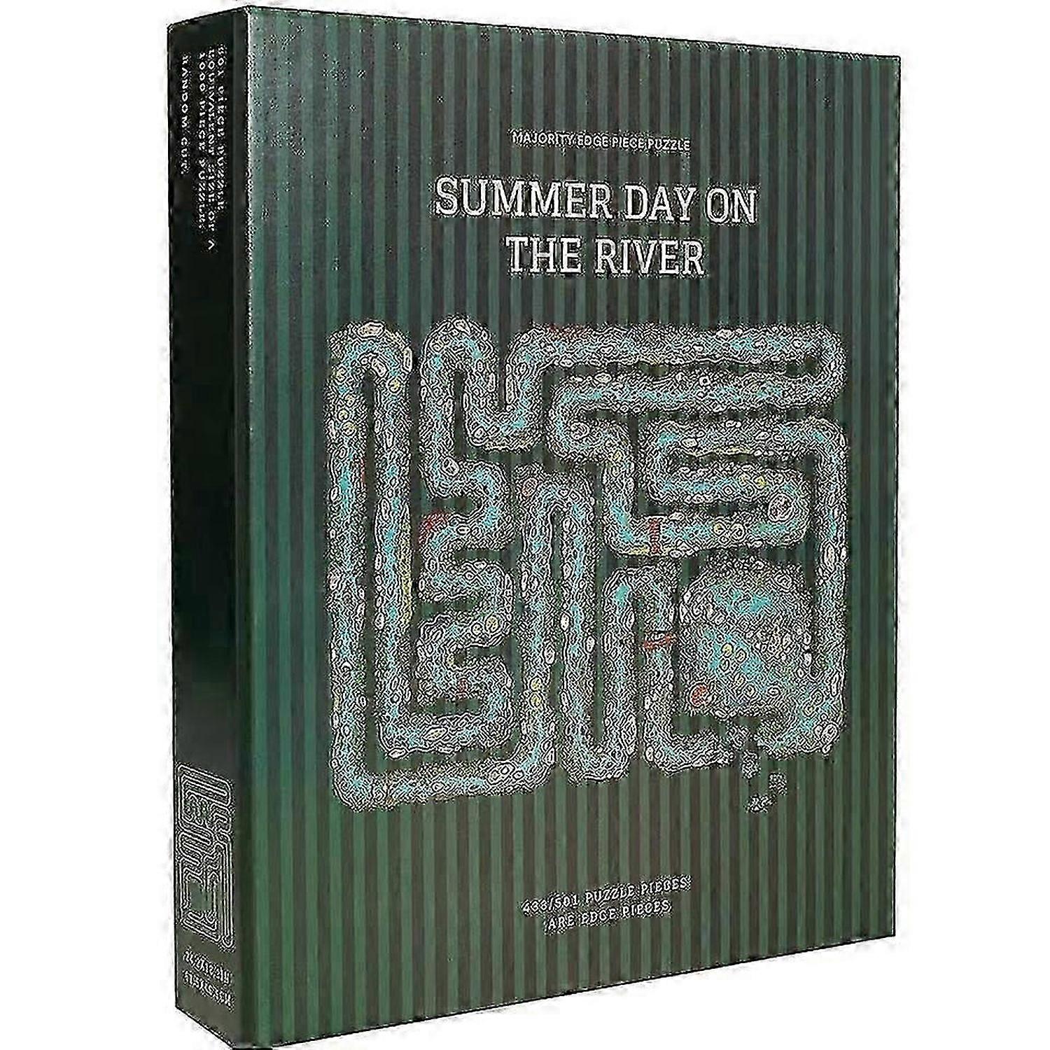 Edge Piece Puzzle Game - Unique River-Themed 501-Piece Jigsaw Puzzle for Adults & Families, Challenging Edge-Piece Design, Summer Day on The River Art