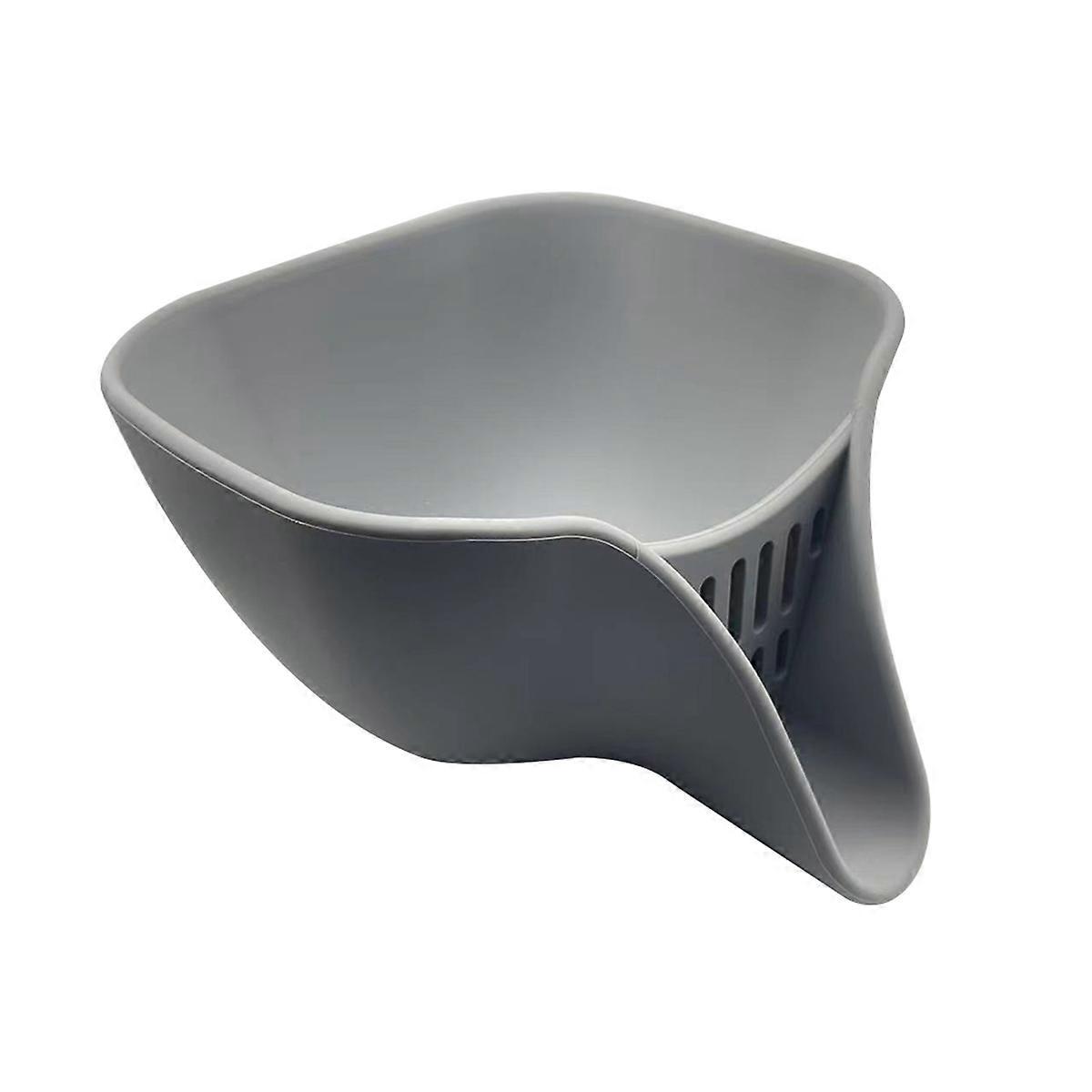 Multifunctional Drain Basket With Spout, for Washing Vegetables Gray