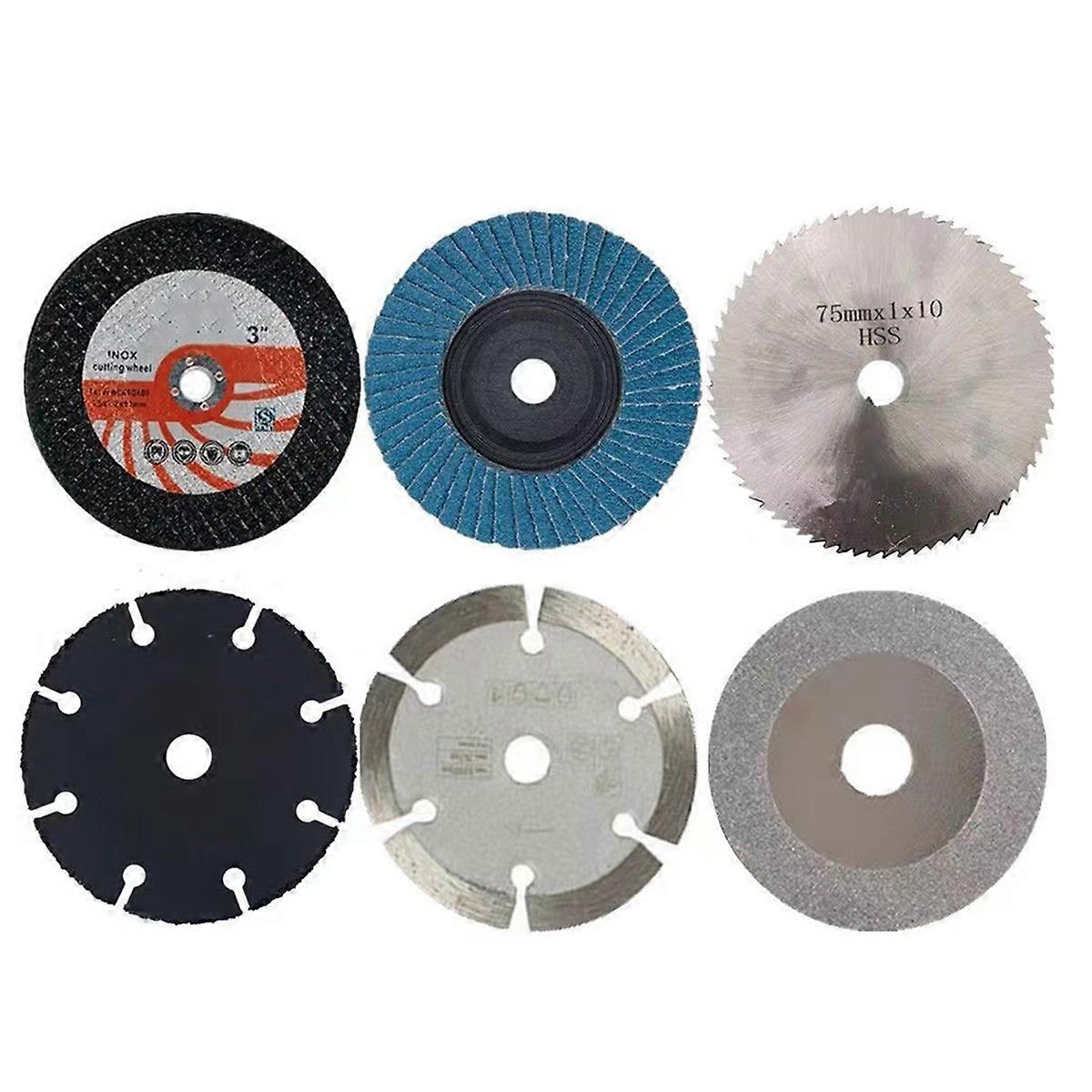 6Pcs 75mm Cutting Disc for 10mm Bore Angle Grinder Circular Saw Blade