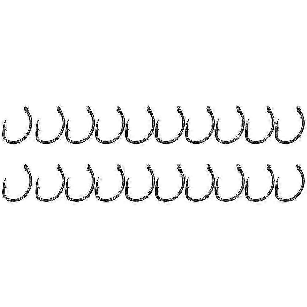 20pcs PTFE Coated Jig Barbed Crank Hooks for Carp Fishing - High-Performance YN 10# Hooks for Anglers