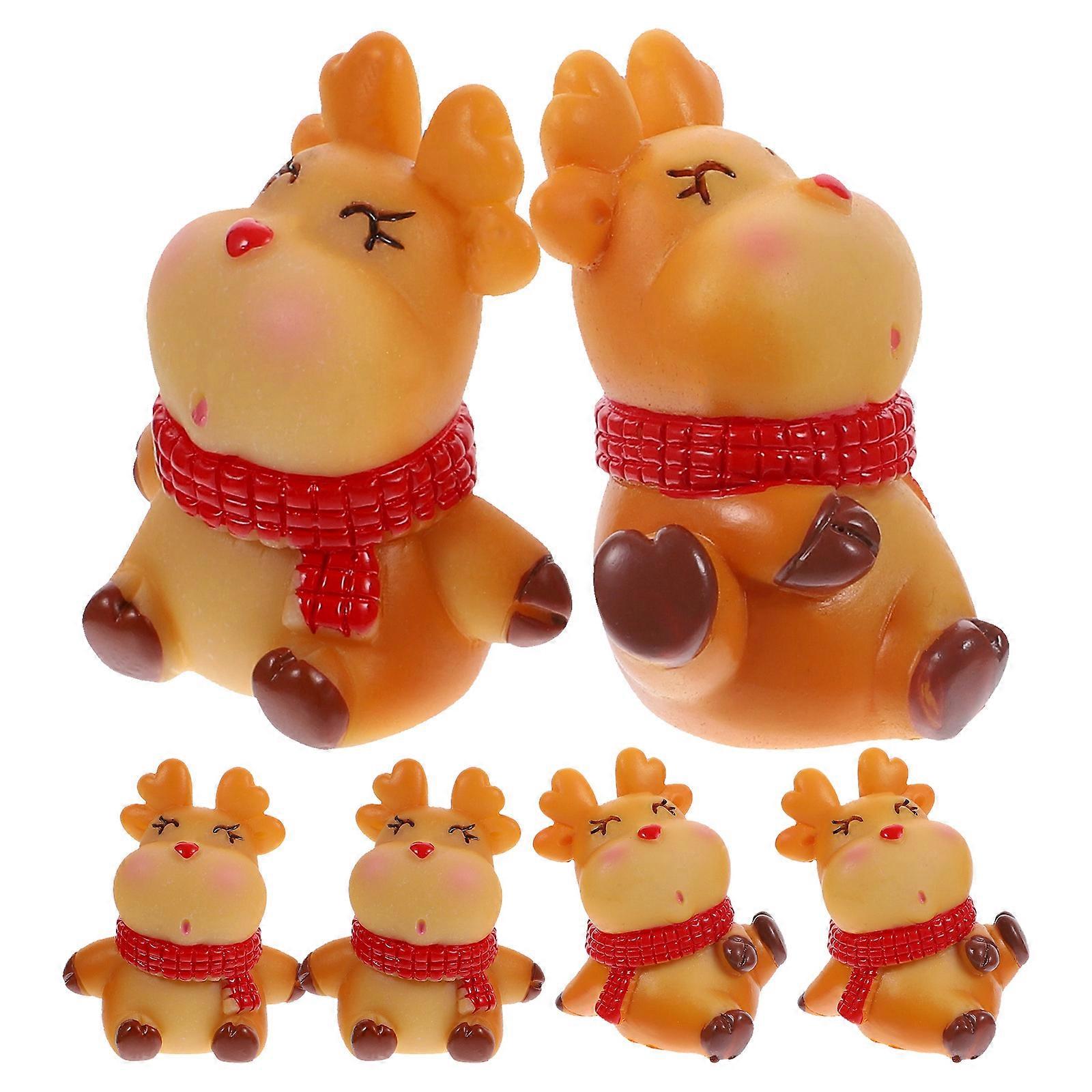 Adorable Deer Figurines Resin Model for Home Decor 24Pcs