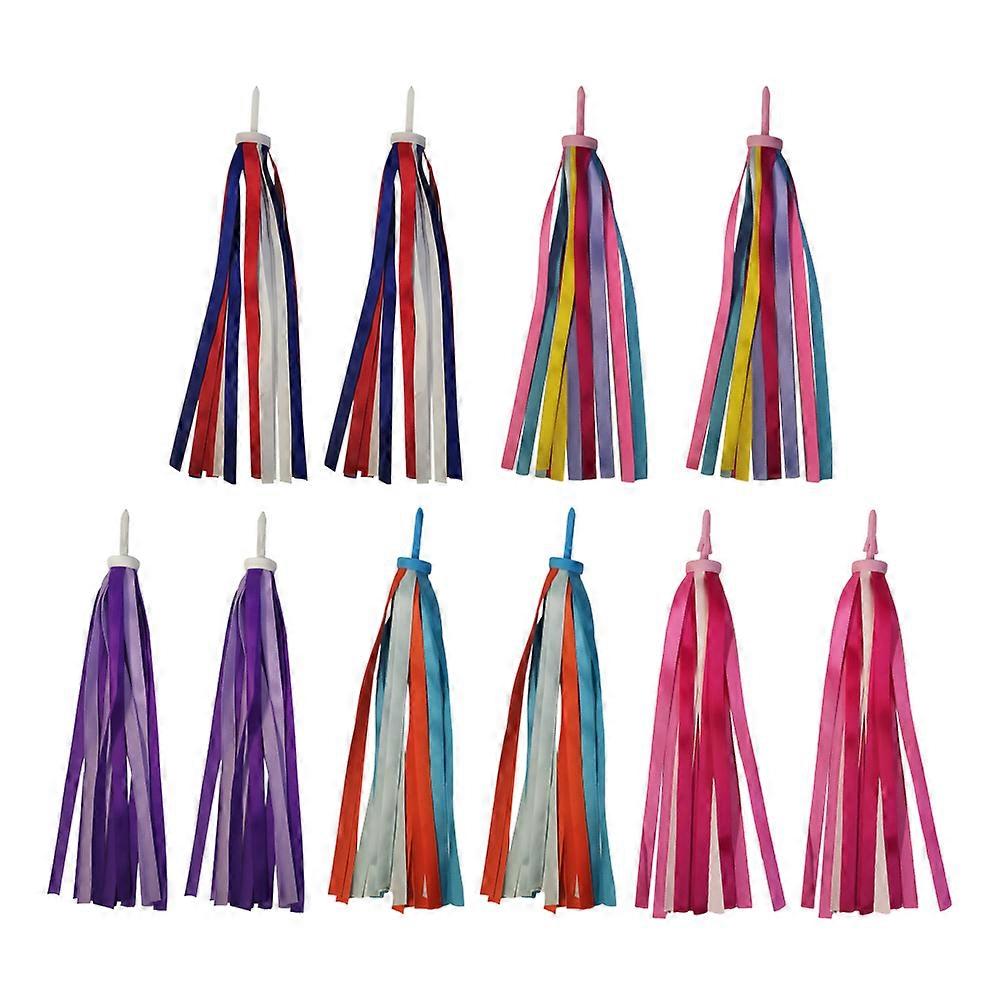Assorted Color Bike Handlebar Streamers for Bikes 5Pair Set
