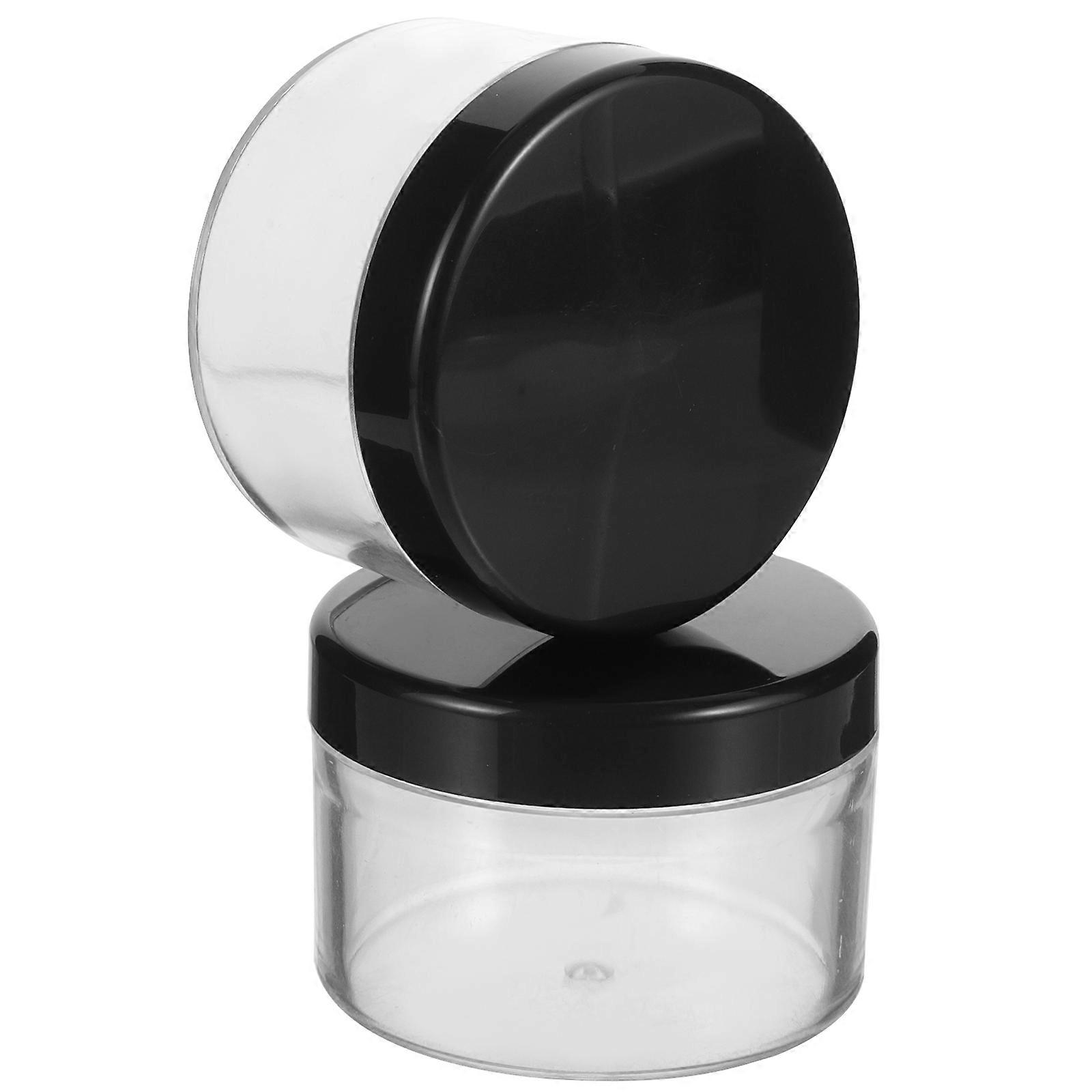 Face Powder Container Plastic Cosmetic Jar for 4Pcs Blusher Use