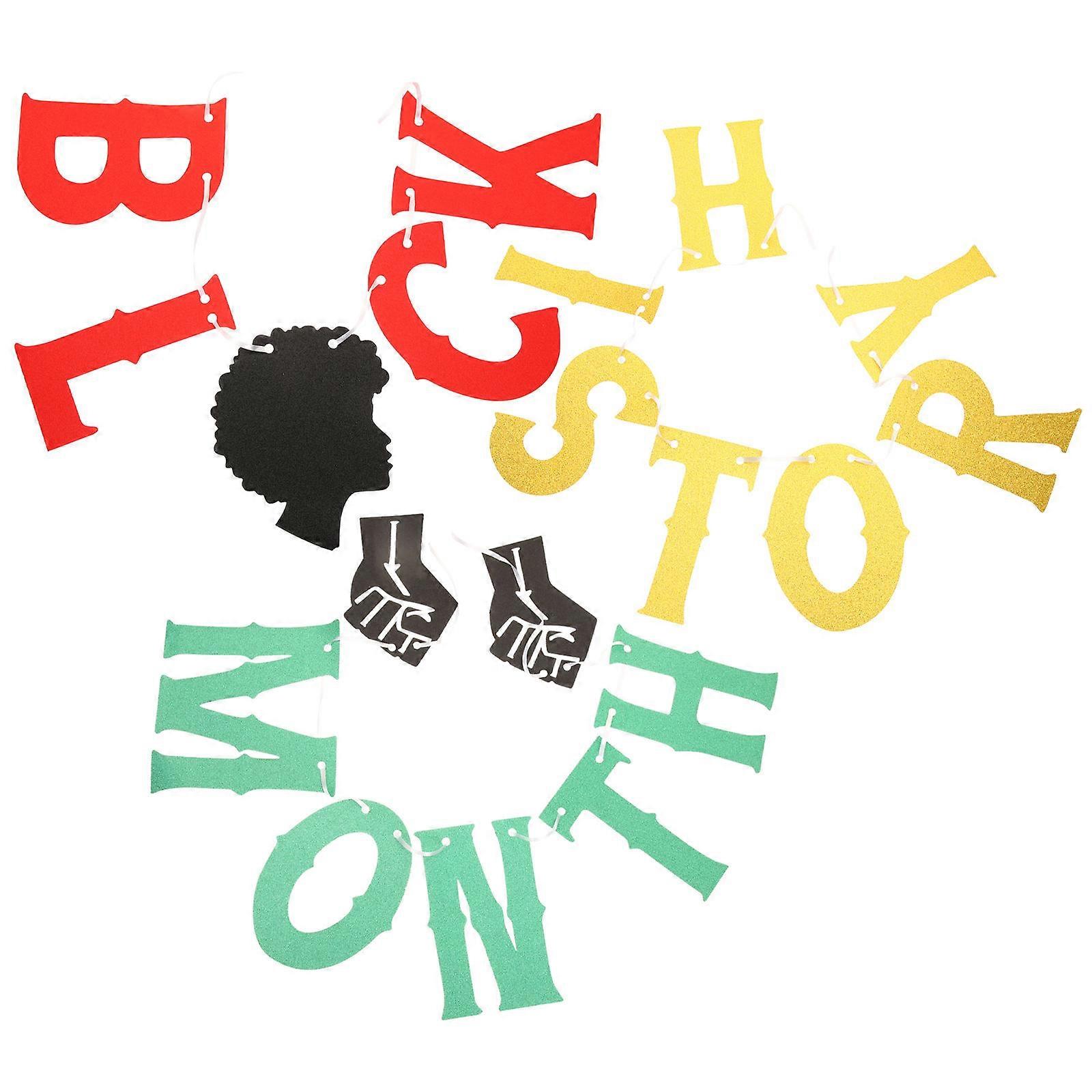 Month Glitter Banner for Decoration 5Sets Party Use