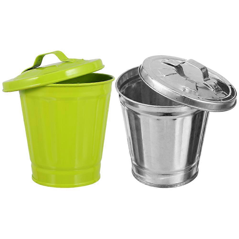 Mini Trash Can 8 Pcs Odor Prevention Desktop Garbage Can For Home Kitchen Study Room Lightweight Portable Assorted Color