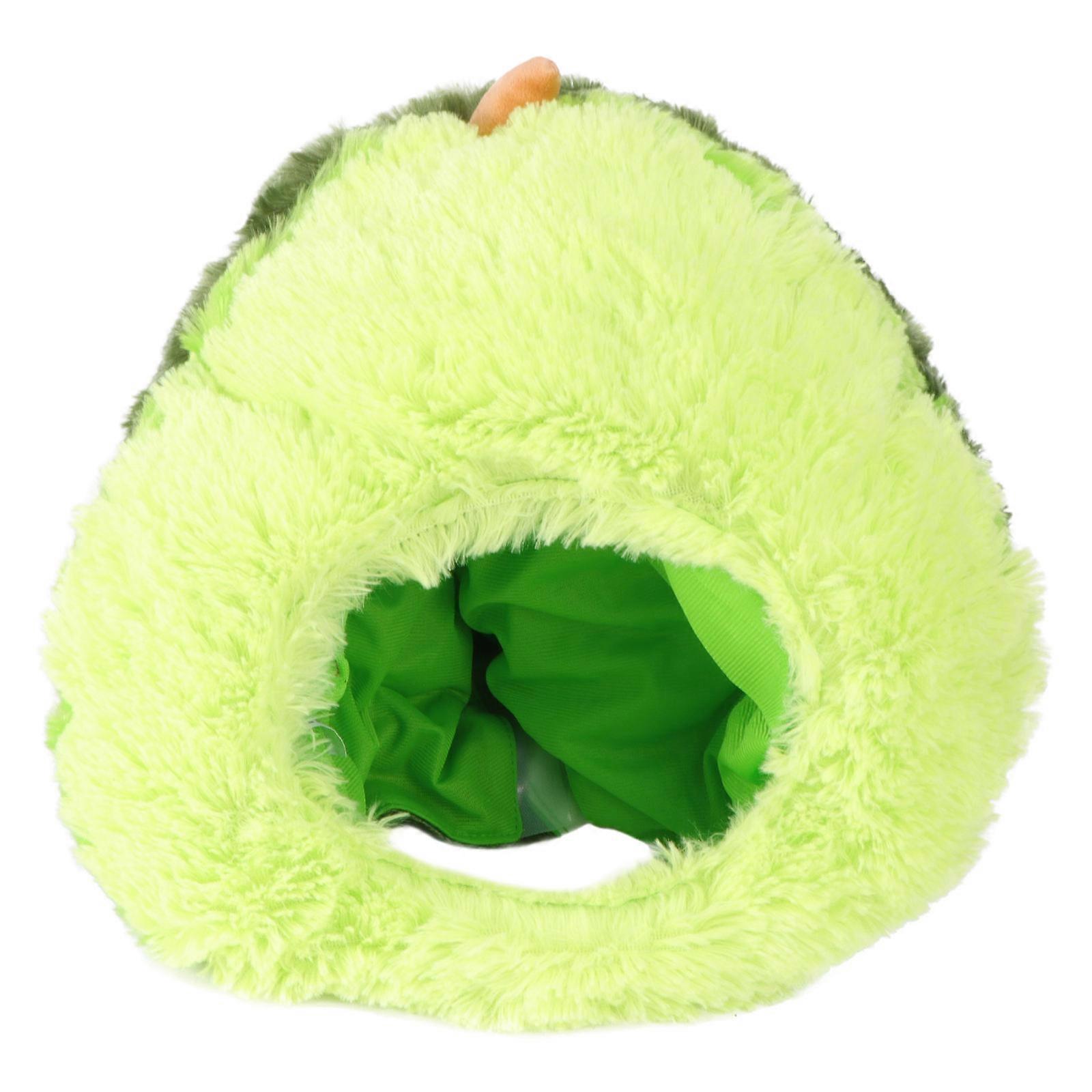 Cosplay Headwear Avocado Shape Headdress for Parties Green Plush and Cotton Material with 1Pc