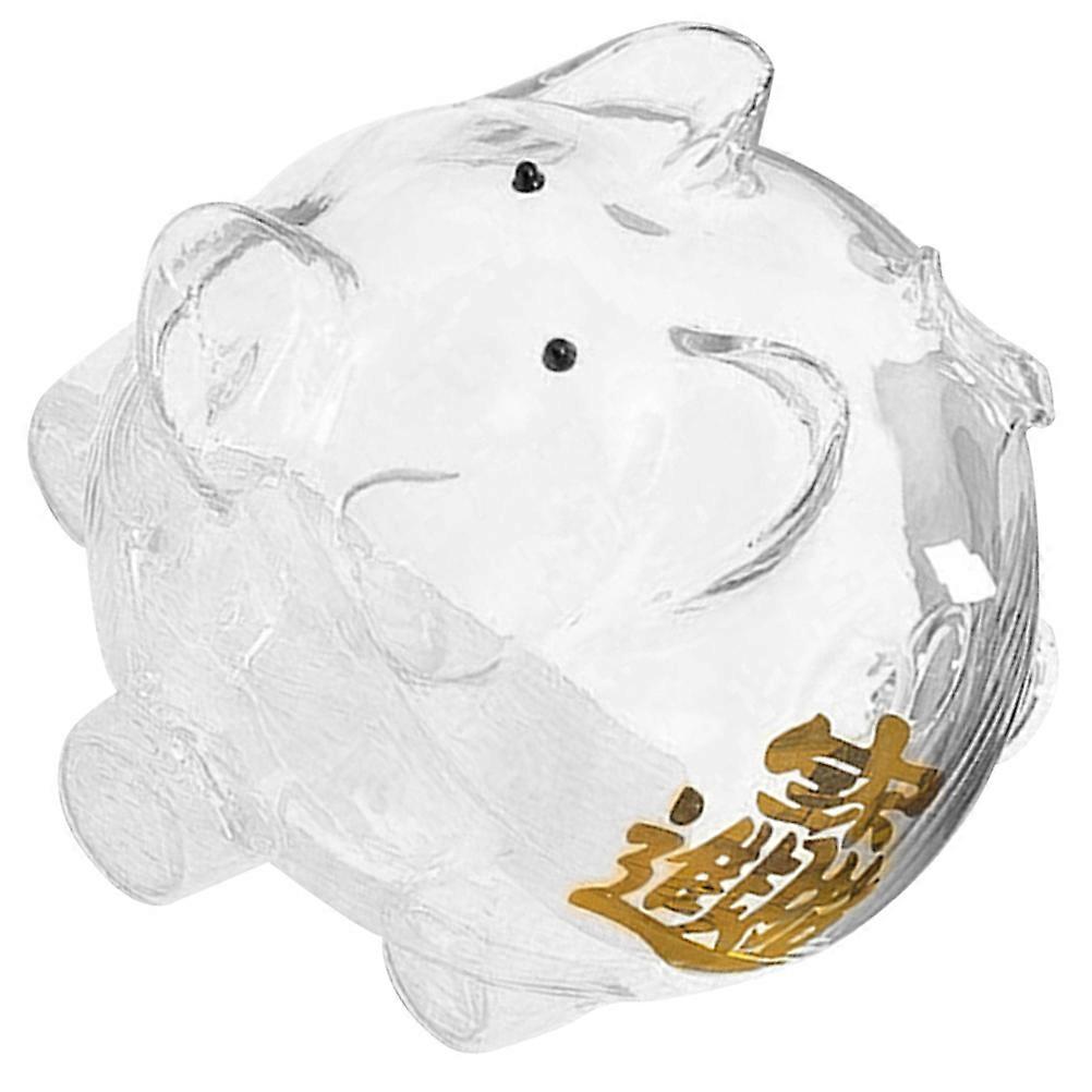 Glass Transparent Piggy Bank Saving Pot for Home Use 4Pcs Set