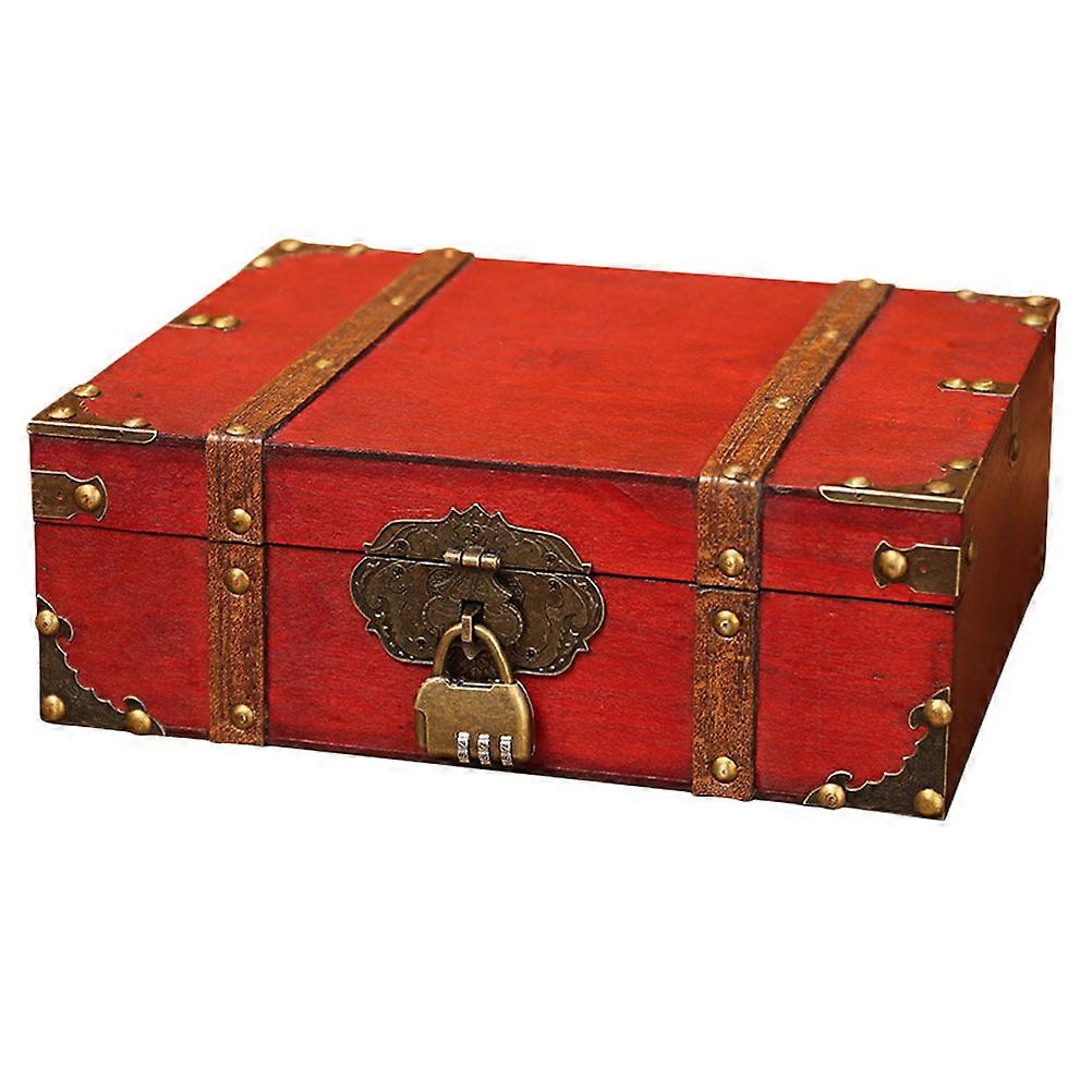 2Pcs Red Desktop Box Storage Box for Home Sundries Basket Container