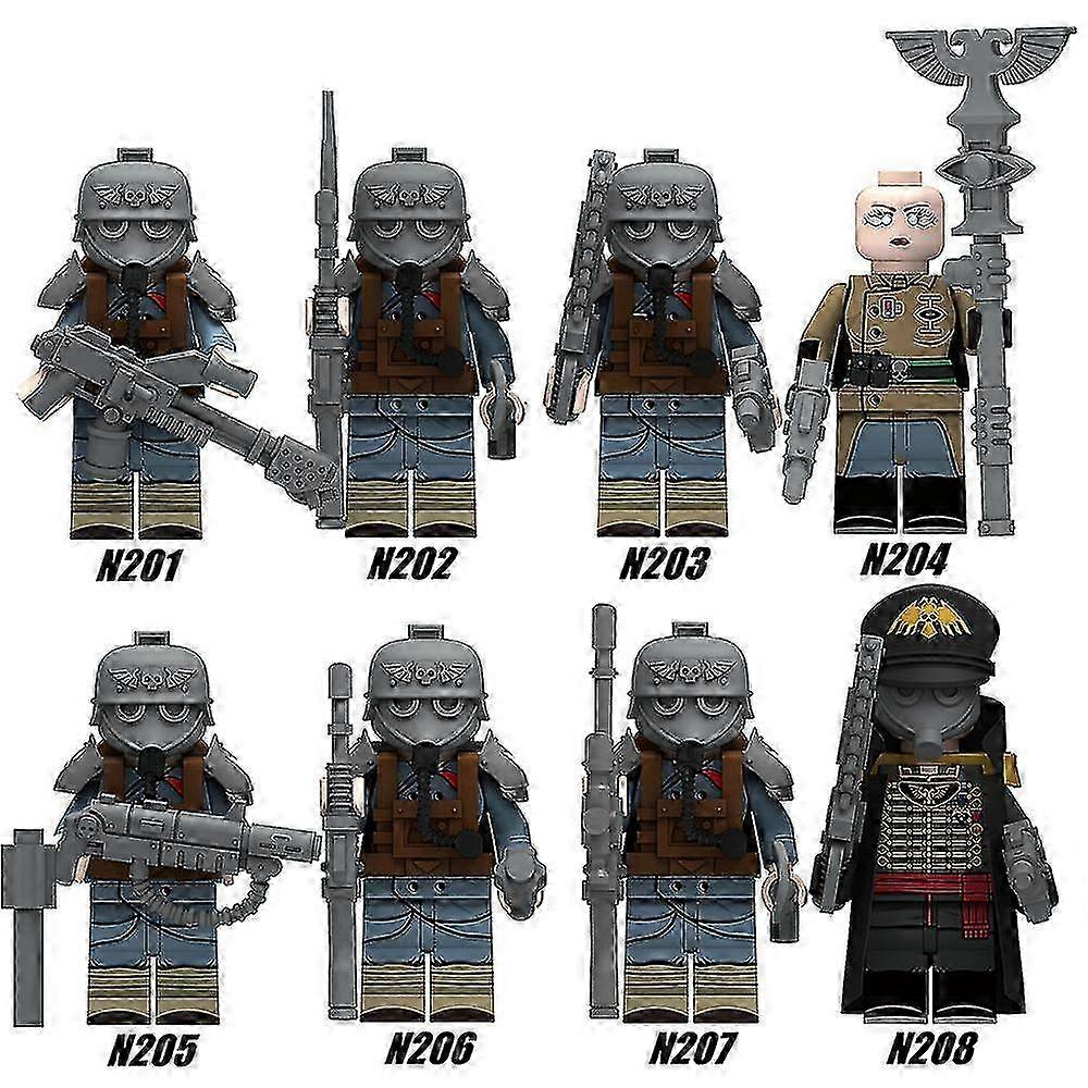 2025 8pcs Battle Soldiers And Droids With Weapons Action Figures Building Blocks Set, Army Battle Playset Toys Kids Fans Gift