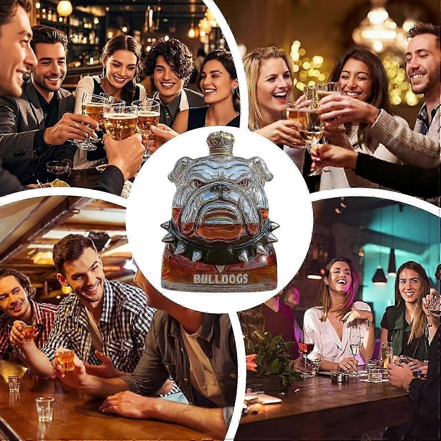 دورق زجاج ويسكي جديد ، زجاجة ويسكي هالوين مرح ، ديكور بار المنزل