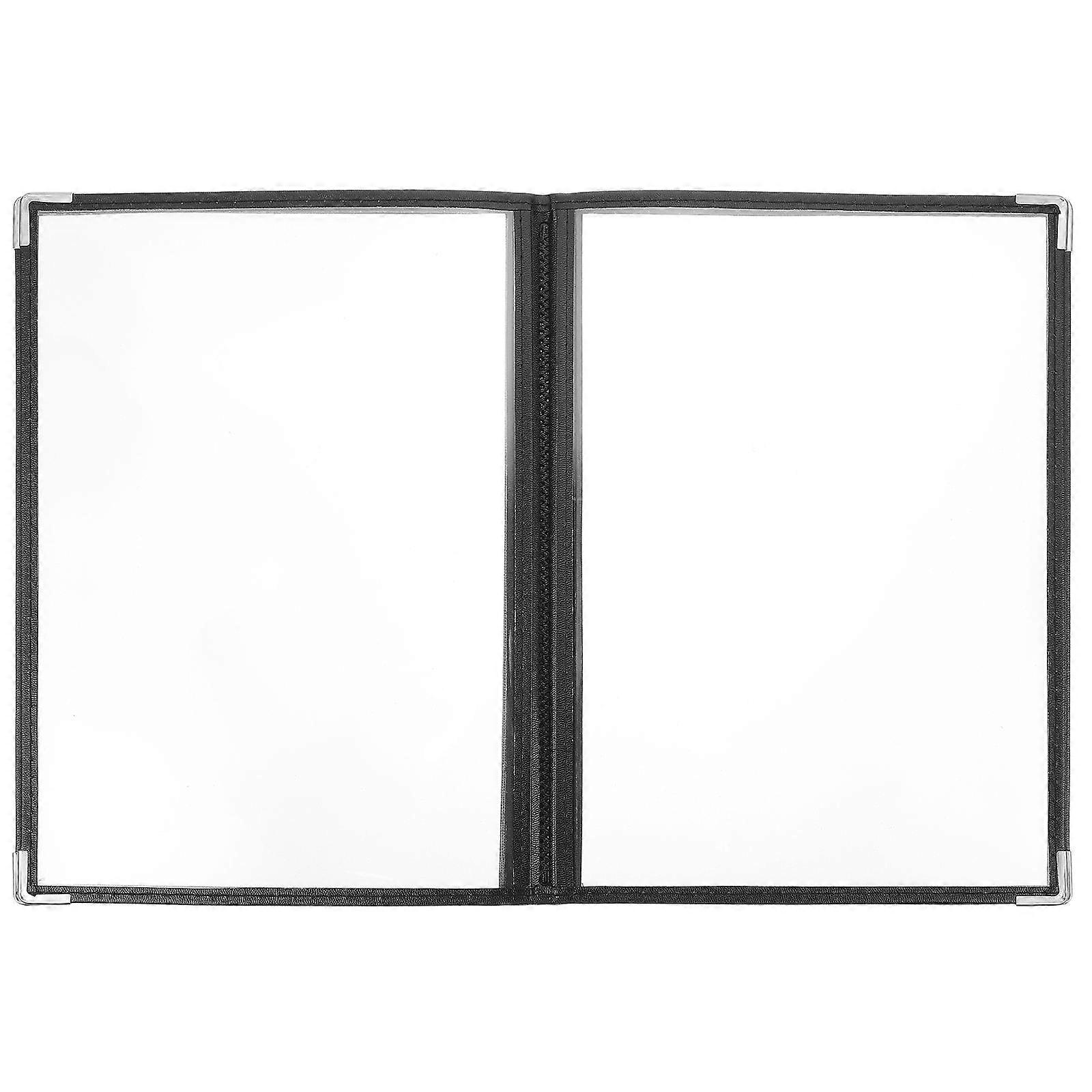 PVC Menu Cover Transparent Binder Cover for 4Pcs Looseleaf Menu Folder