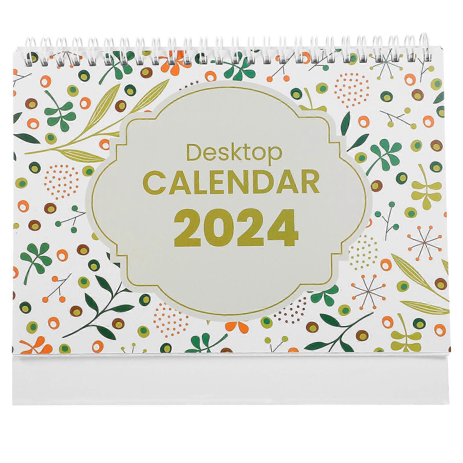 Standing Desk Calendar Daily Use Calendar Office Desk Calendar Home Decoration Rectangular Simple Style 9.04x6.29x2.36in Note-taking 1Set