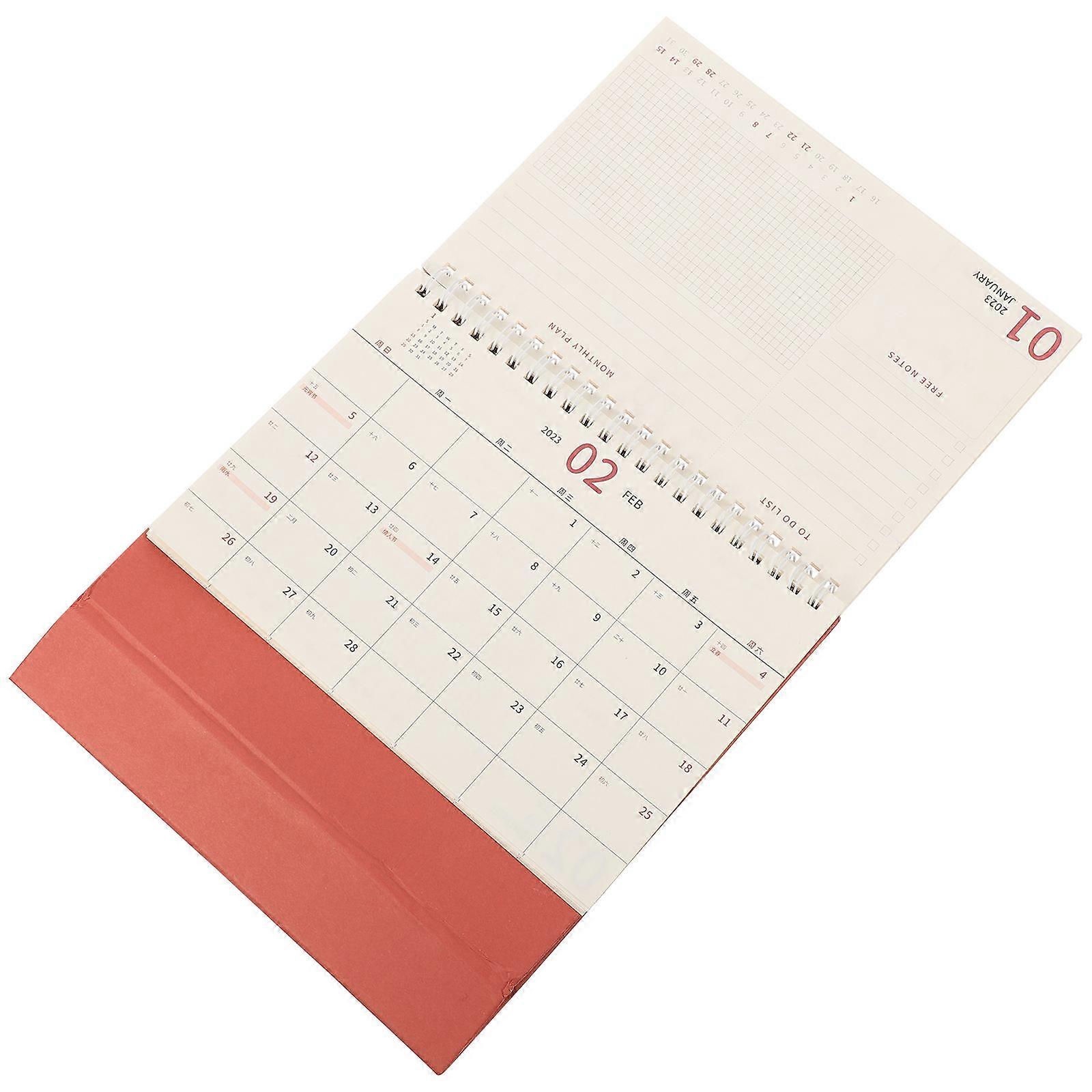 Household Desk Calendar Coil Design 2023 Desktop Calendar for 3Pcs
