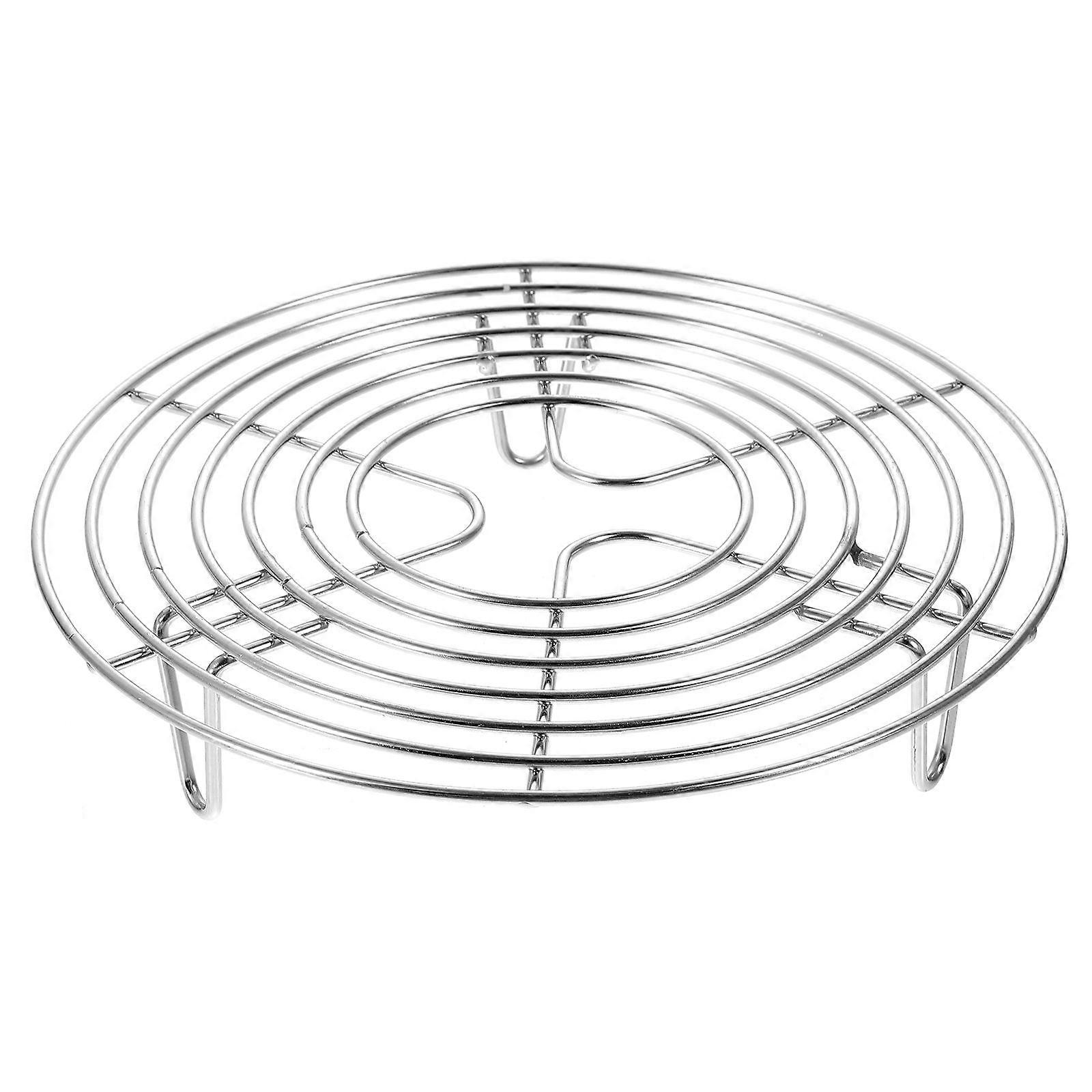 Steam Rack Stand Stainless Steel for Kitchen Use 2Pcs Multi-Purpose Round Rack