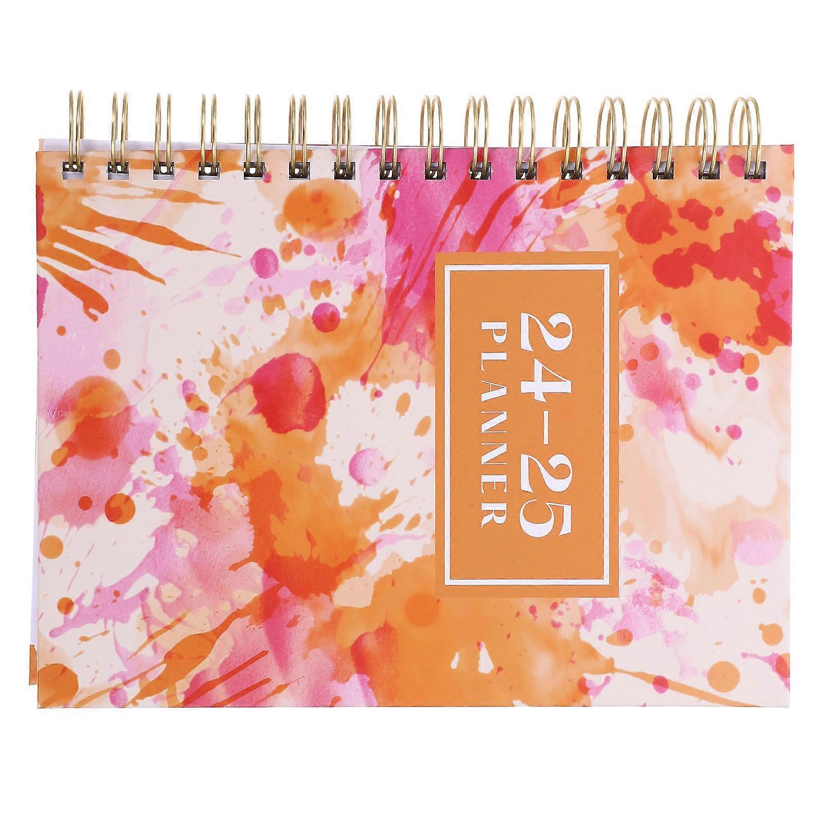 Daily Planner Notebook 2024 for Academic Use 2Pcs Spiral Binding Planner