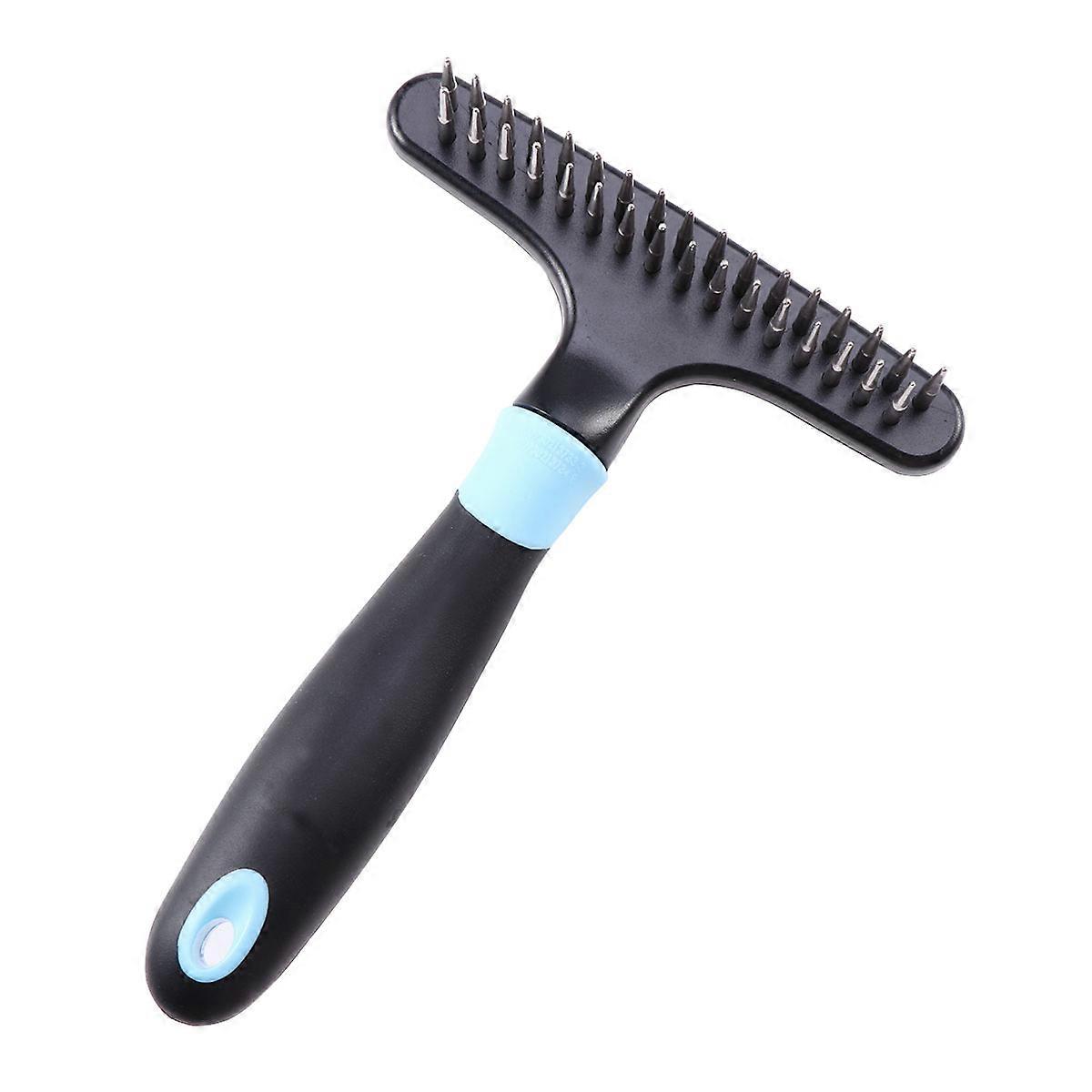 Pet Comb for Remove Hair 2Pcs Dog Grooming Tool with Handle Blue