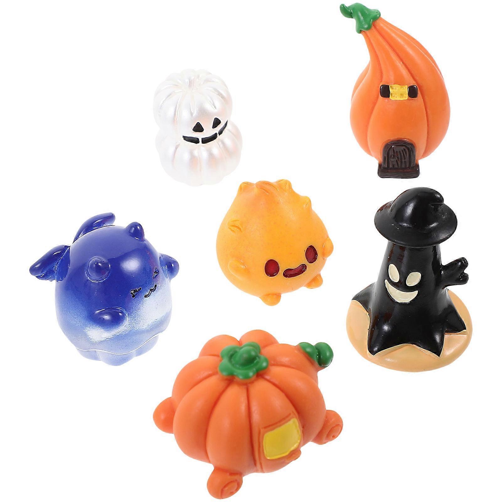 Halloween Miniatures 2 Sets Party Decor Micro Landscape Design 4X2.7CM Assorted Color DIY Use 12Pcs