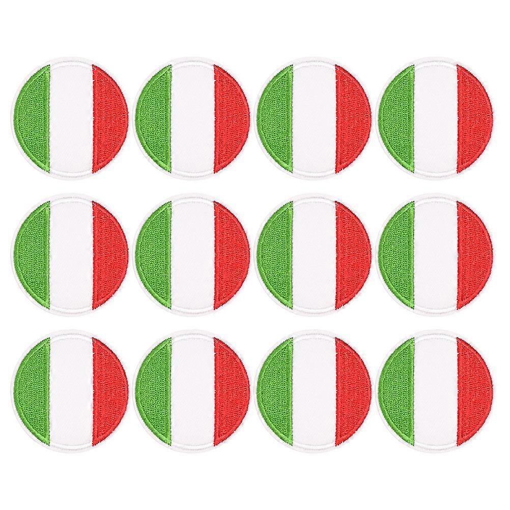 Flag Cloth Patch Round Embroidery Applique for Decoration 24Pcs