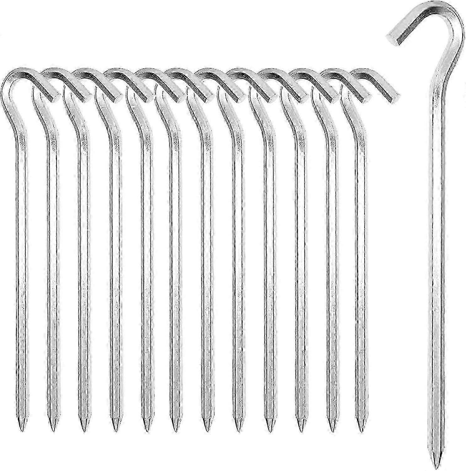 14-Pack Aluminum Tent Hooks, 18cm