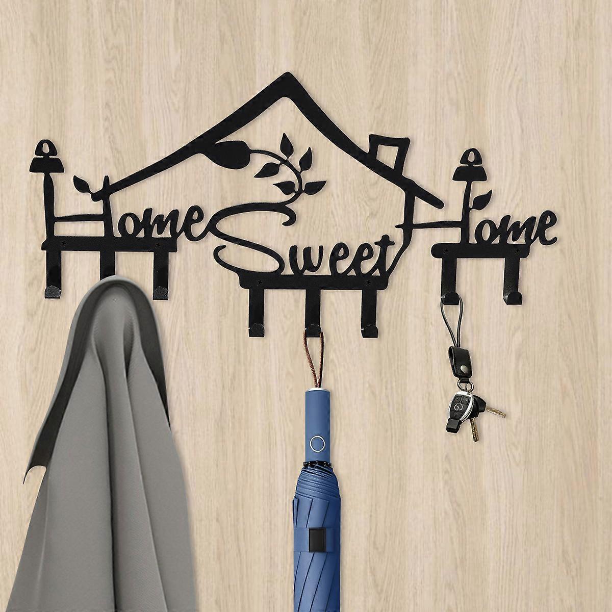 1PC Sweet Home Metal Hook Storage Hanger Holder for Keys Towels Clothes Hats