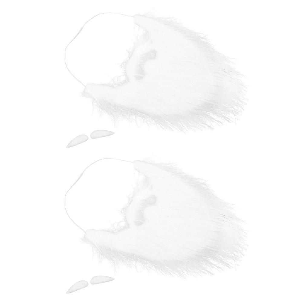 Fake Beard Santa Claus Cosplay Beard and Eyebrows 4Sets