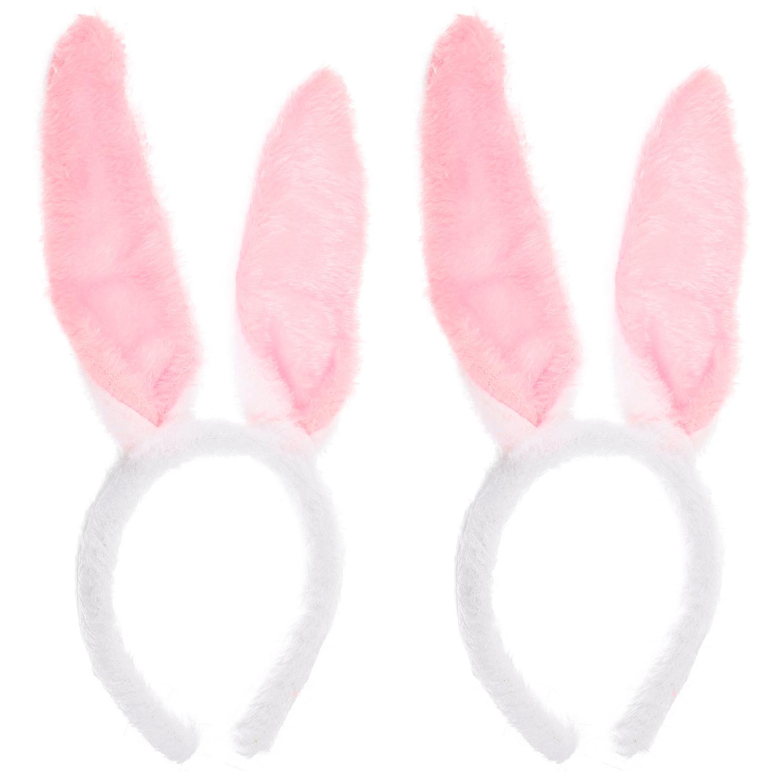 Rabbit Costume Headband Plush Bunny Ears Headband for Party 8 Pieces