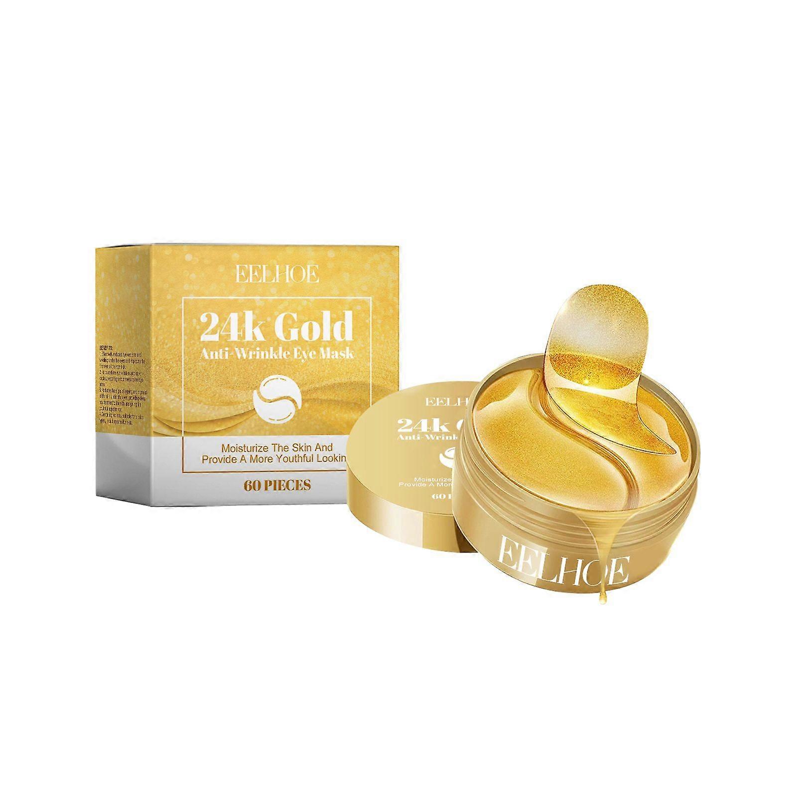 EELHOE 24K Gold Anti-Wrinkle Eye Mask, Moisturizing And Improving Eye Lines Brightening And Moisturizing Eye Skin Eye Care