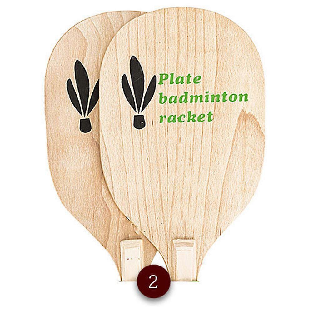 Beach Ball Paddle Wooden Badminton Racket for Playing Use 6Pcs Set