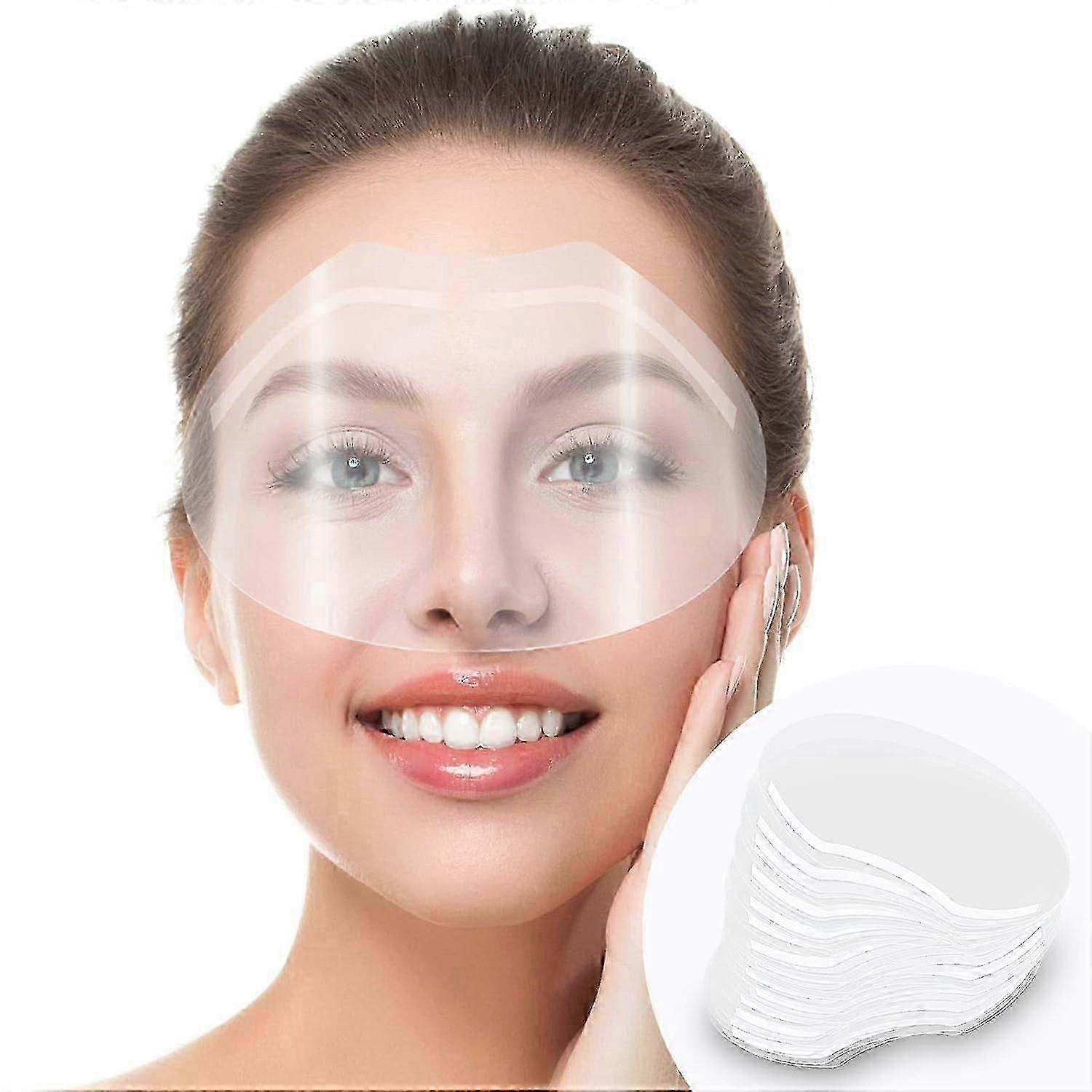 25-26 30 PCS Shower Face Eye ShieldsClear Visors Eye Protector, Eyebrow Shower Visor, for Eyelash Extensions Eye Surgery Eyelid Surge