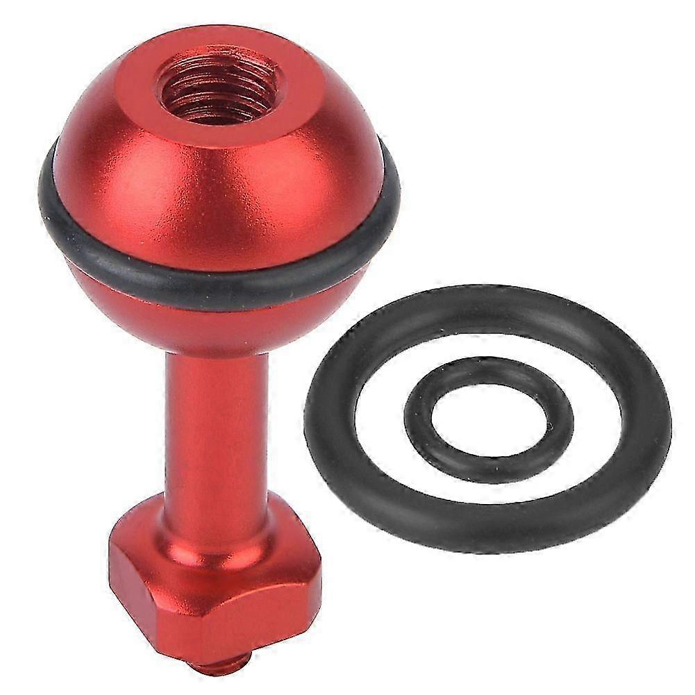 25-26 Diving Bracket Action Camera Ball Head Base Fill Light Holder Mount 1/4'' Screw (red)