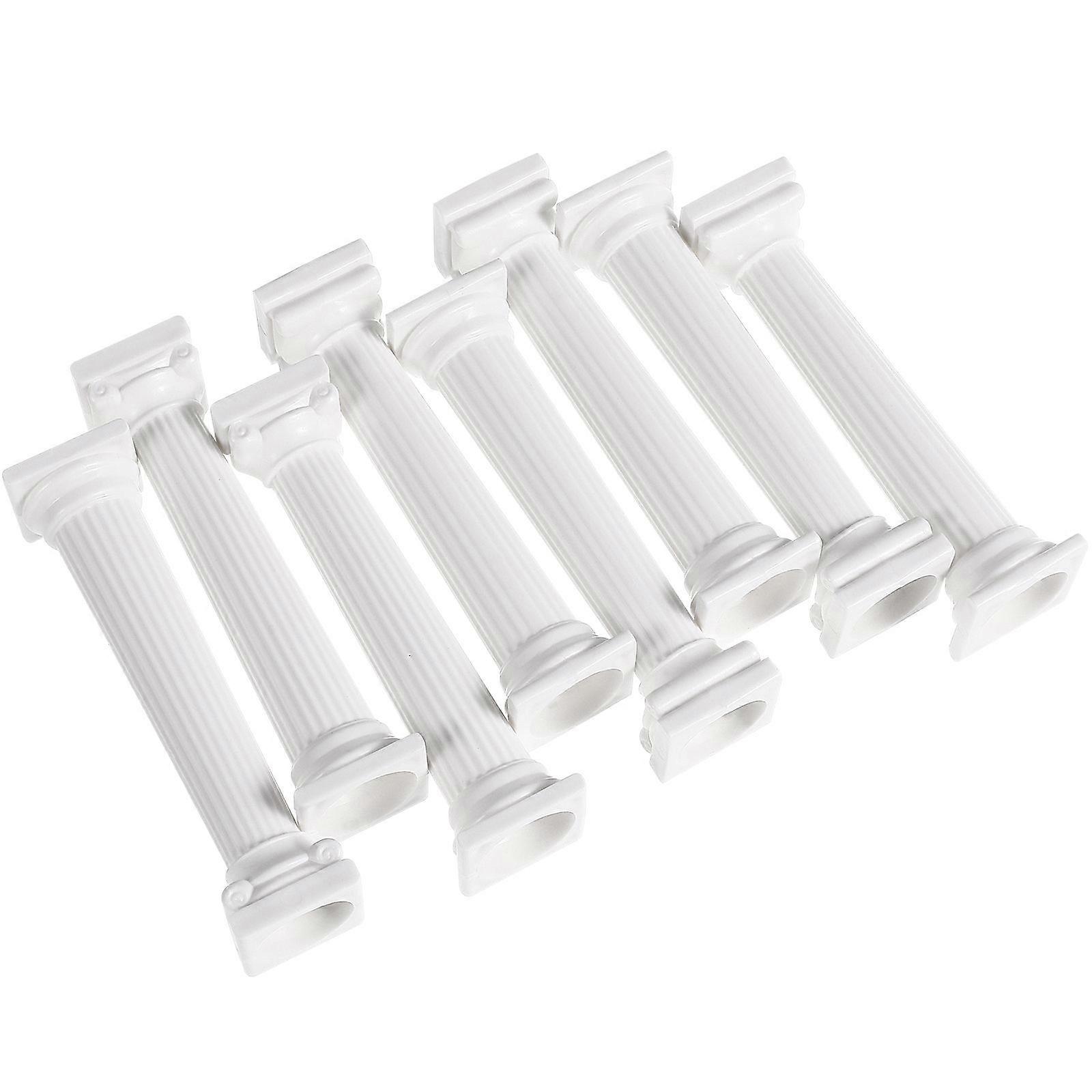 8 Pcs Cake Supports Roman Column Plastic Cake Stands Tier Display Separators
