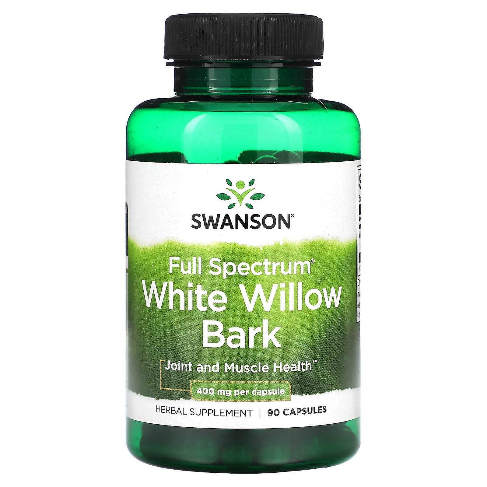 Full Spectrum White Willow Bark, 400 mg, 90 Capsules